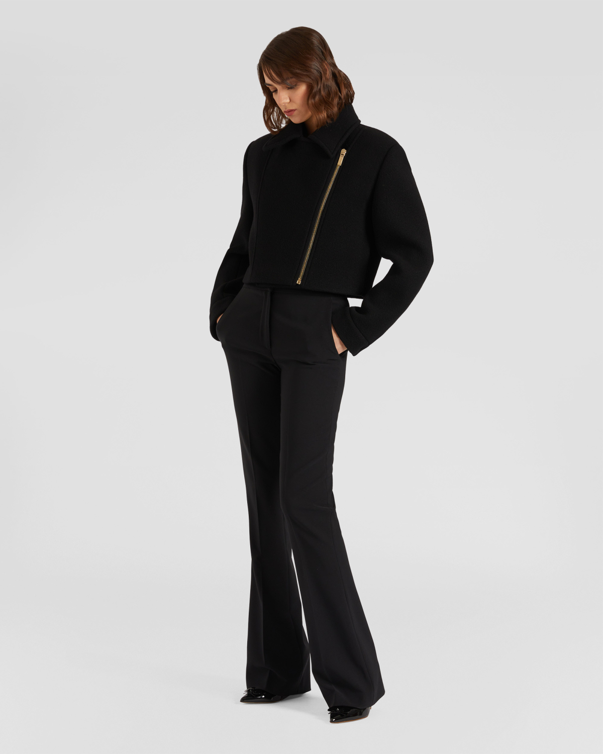 Wool biker jacket | hide_category, -40%, OUTLET | Genny