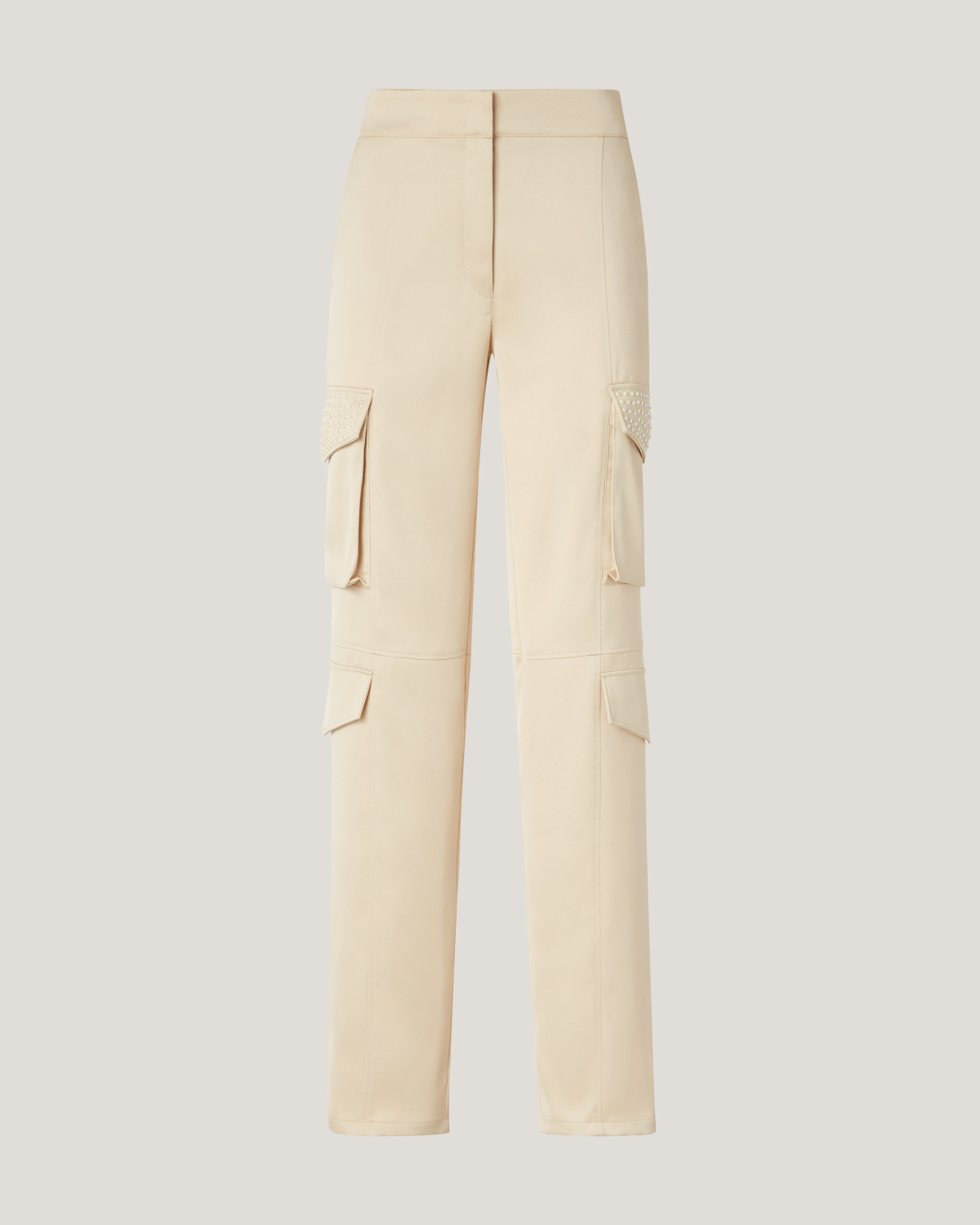 Cargo pants with pearls | | Genny