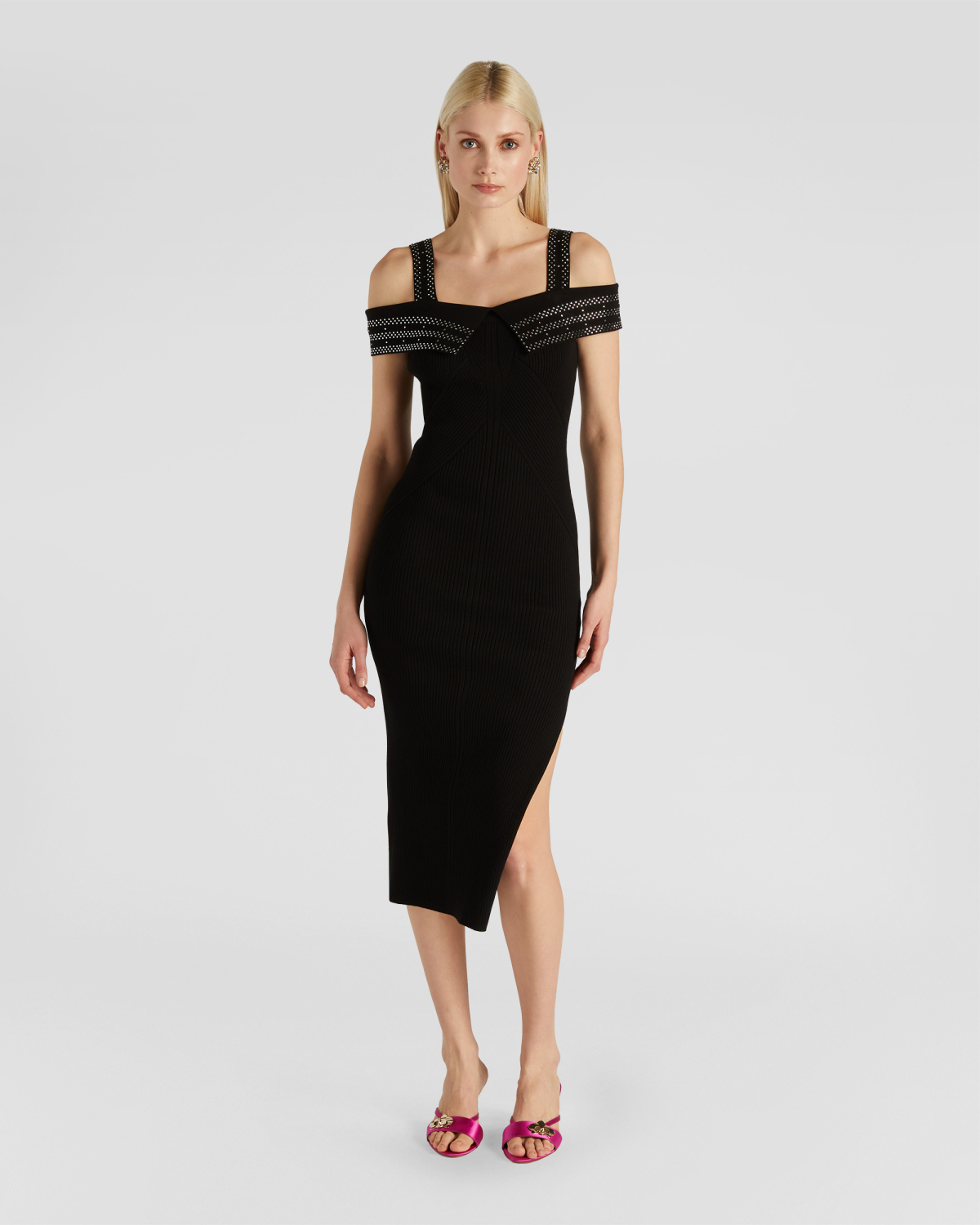 Slite and rhinestones dress | | Genny