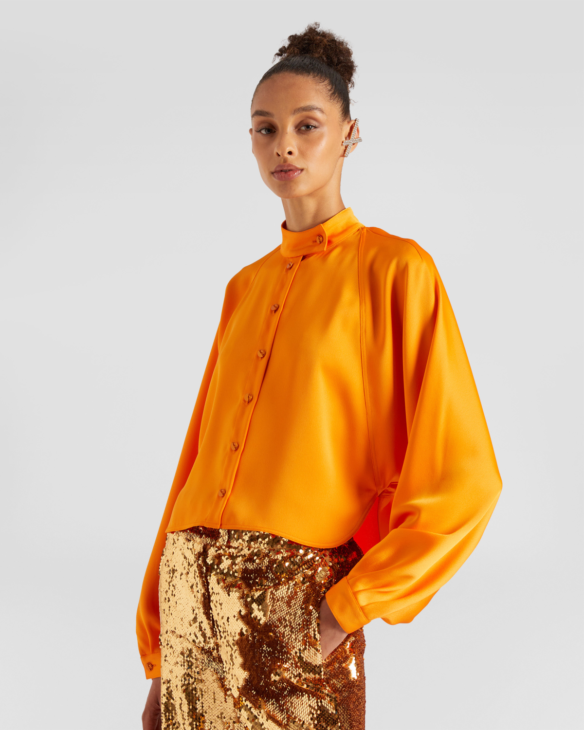 Shirt with cutaway collar | | Genny