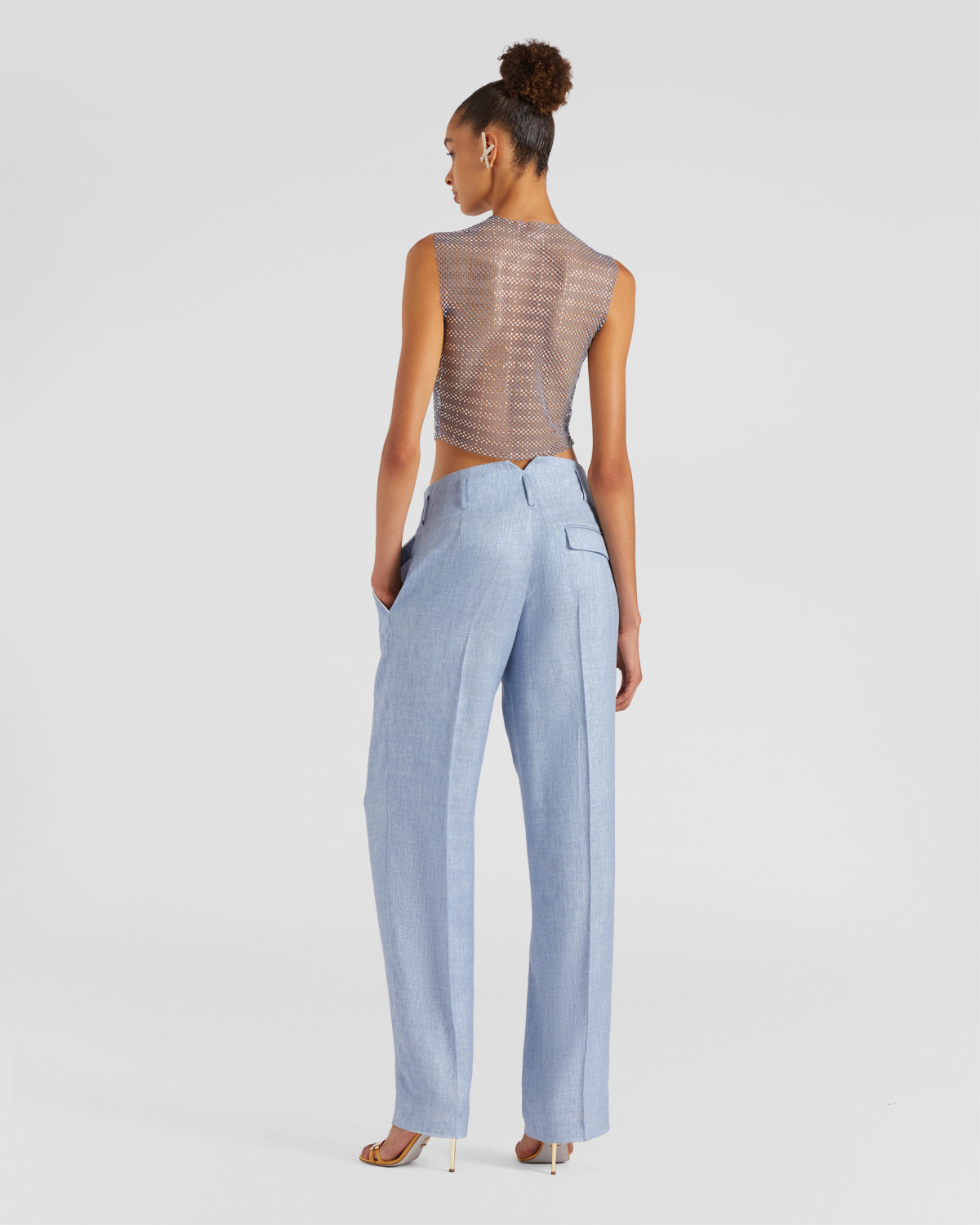 Sleeveless mesh rhinestone top | Tops & Blouses, Crop tops, Ready to Wear | Genny