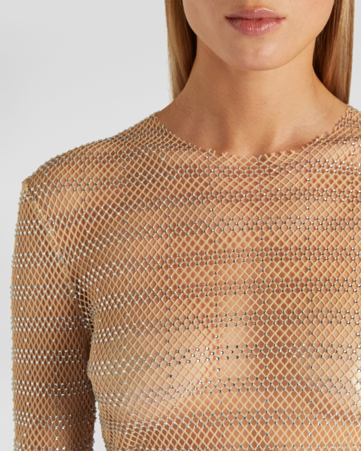 Striped mesh rhinestone top | Strass, Tops & Blouses, Ready to Wear | Genny