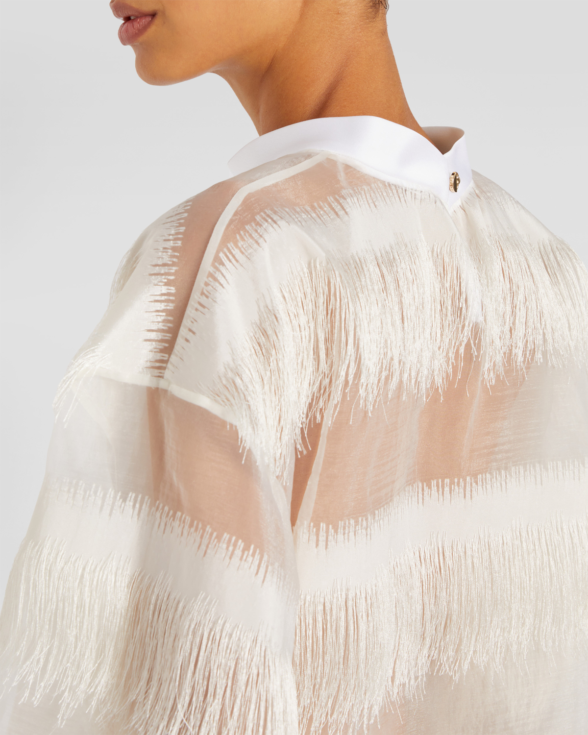 Organza fringed top | | Genny