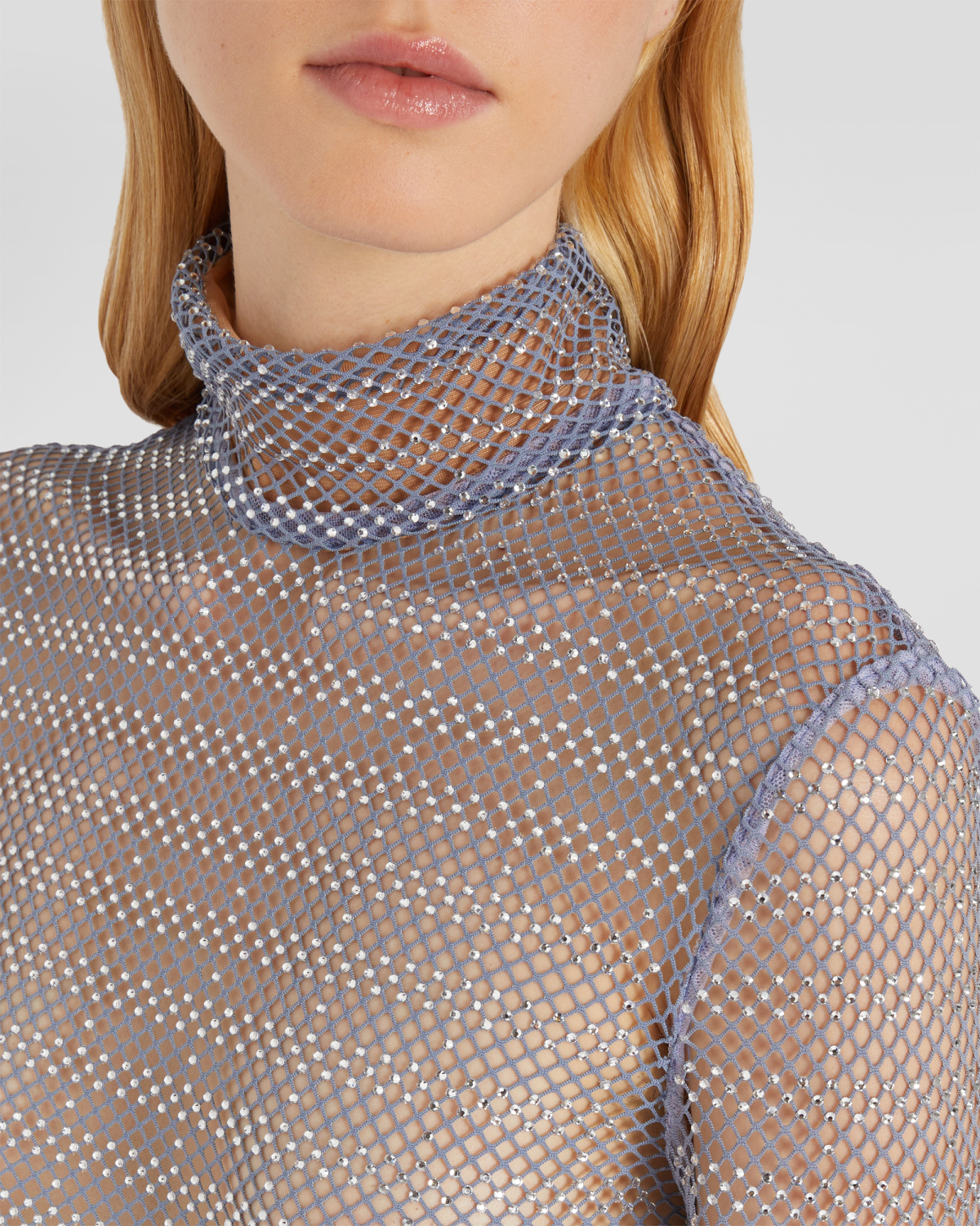 Patterned Mesh Dress with Rhinestones | Dresses & Jumpsuits, Strass, Evening and Cocktail dresses, Ready to Wear | Genny