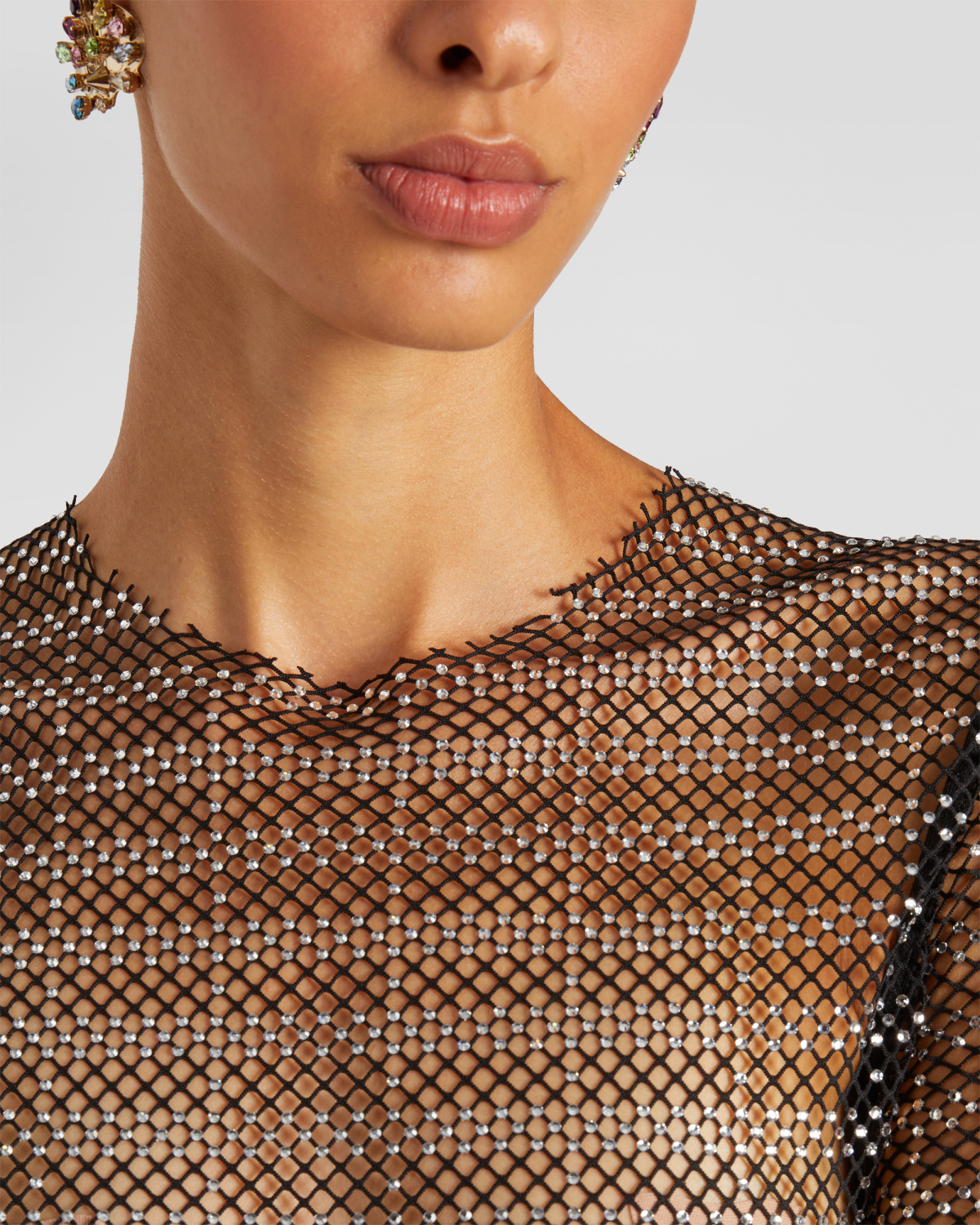 Striped mesh rhinestone dress | Ricercabili, Dresses & Jumpsuits, Evening and Cocktail dresses, Ready to Wear | Genny