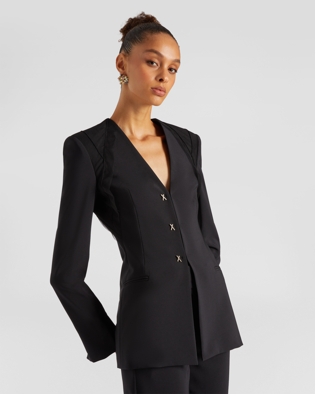 Jacket with tulle shoulders | | Genny