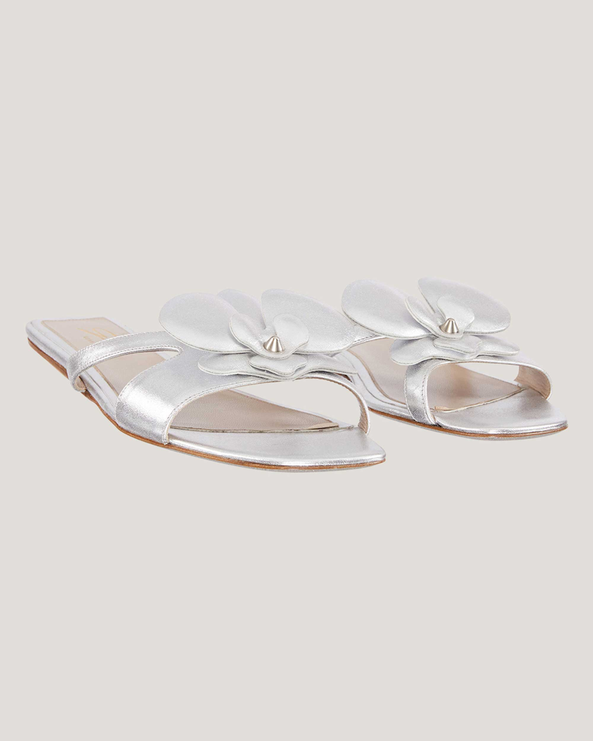 Flat nappa leather sandals with Orchid | Shoes , Slides | Genny