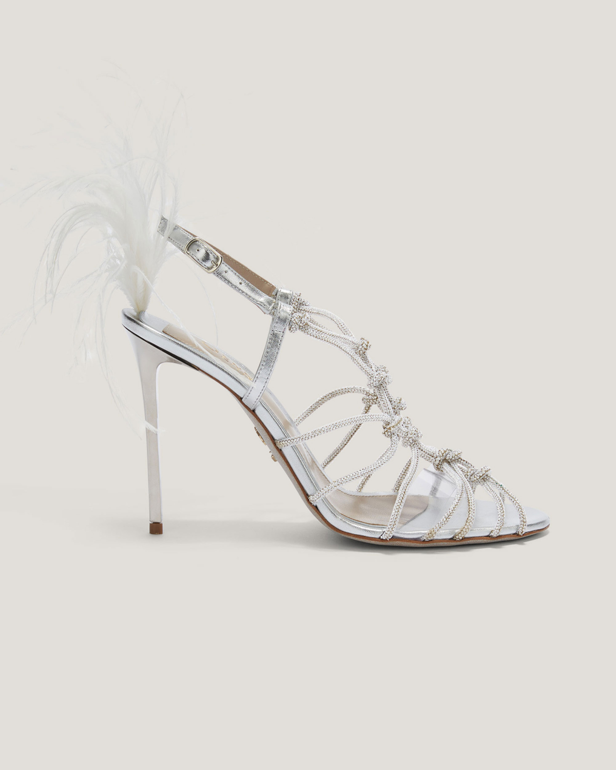 Sandal with rhinestone weave | Sandals | Genny