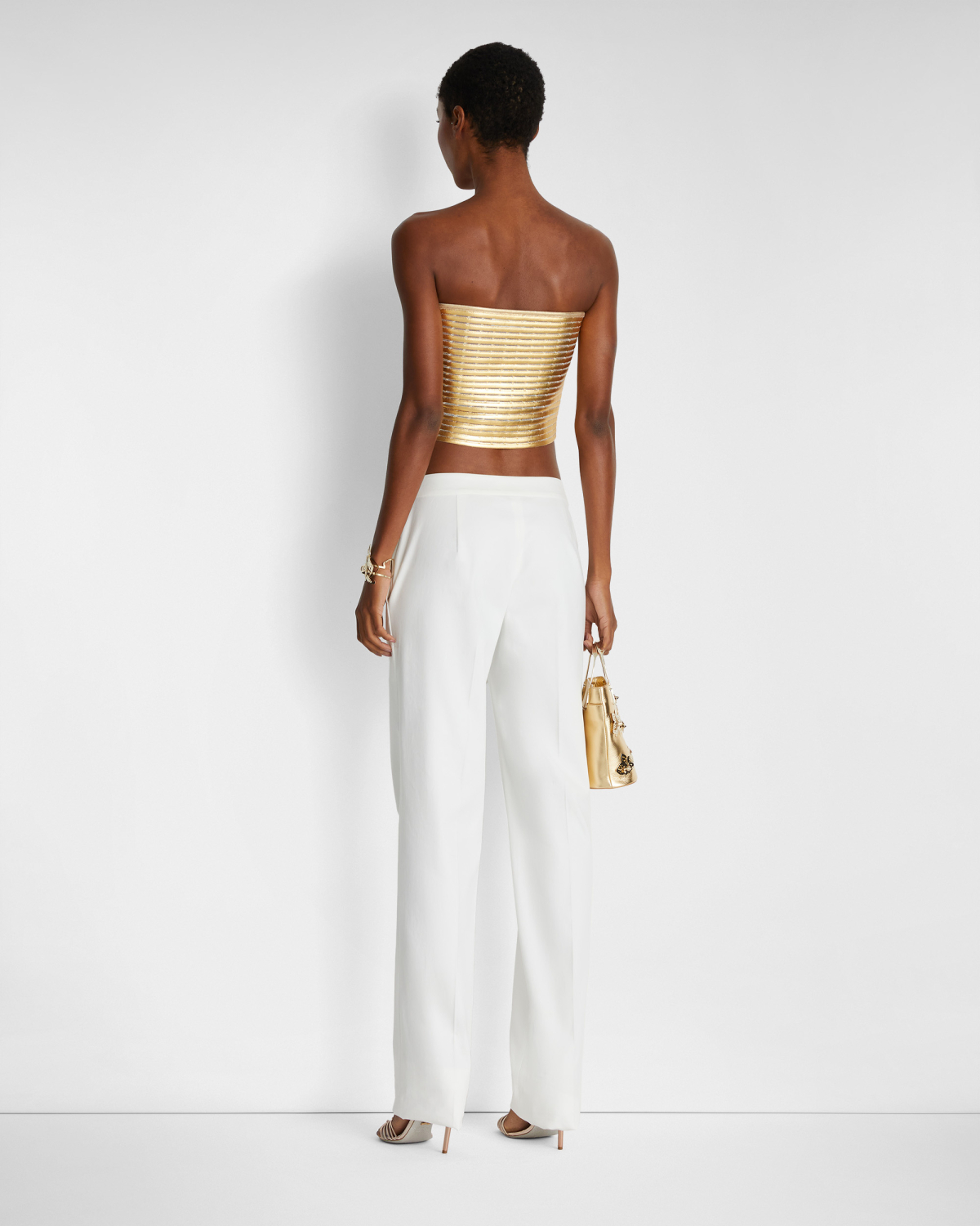 Cotton pants with V-strap | | Genny