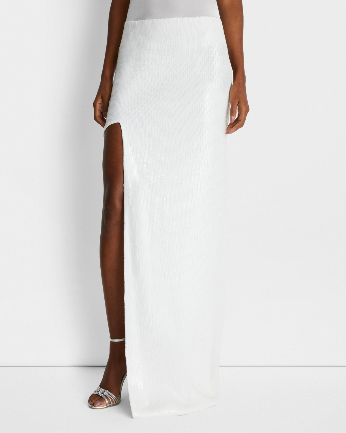 Asymmetric Sequined Maxi Skirt | | Genny