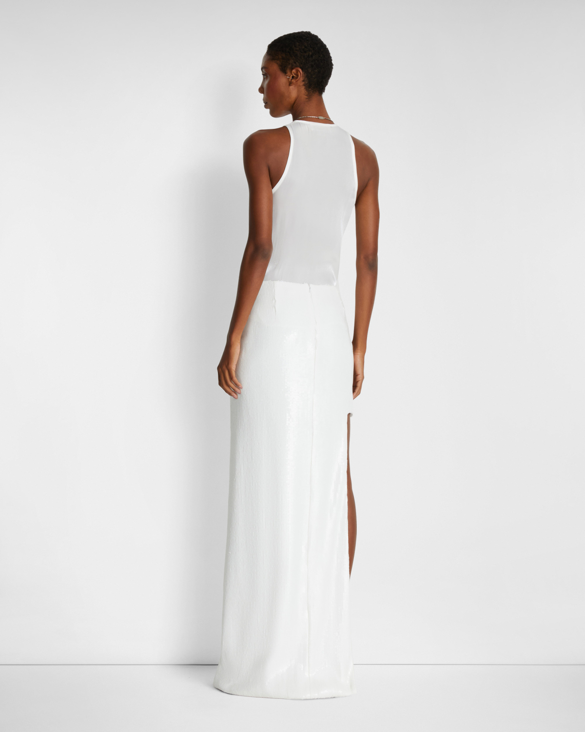 Asymmetric Sequined Maxi Skirt | | Genny