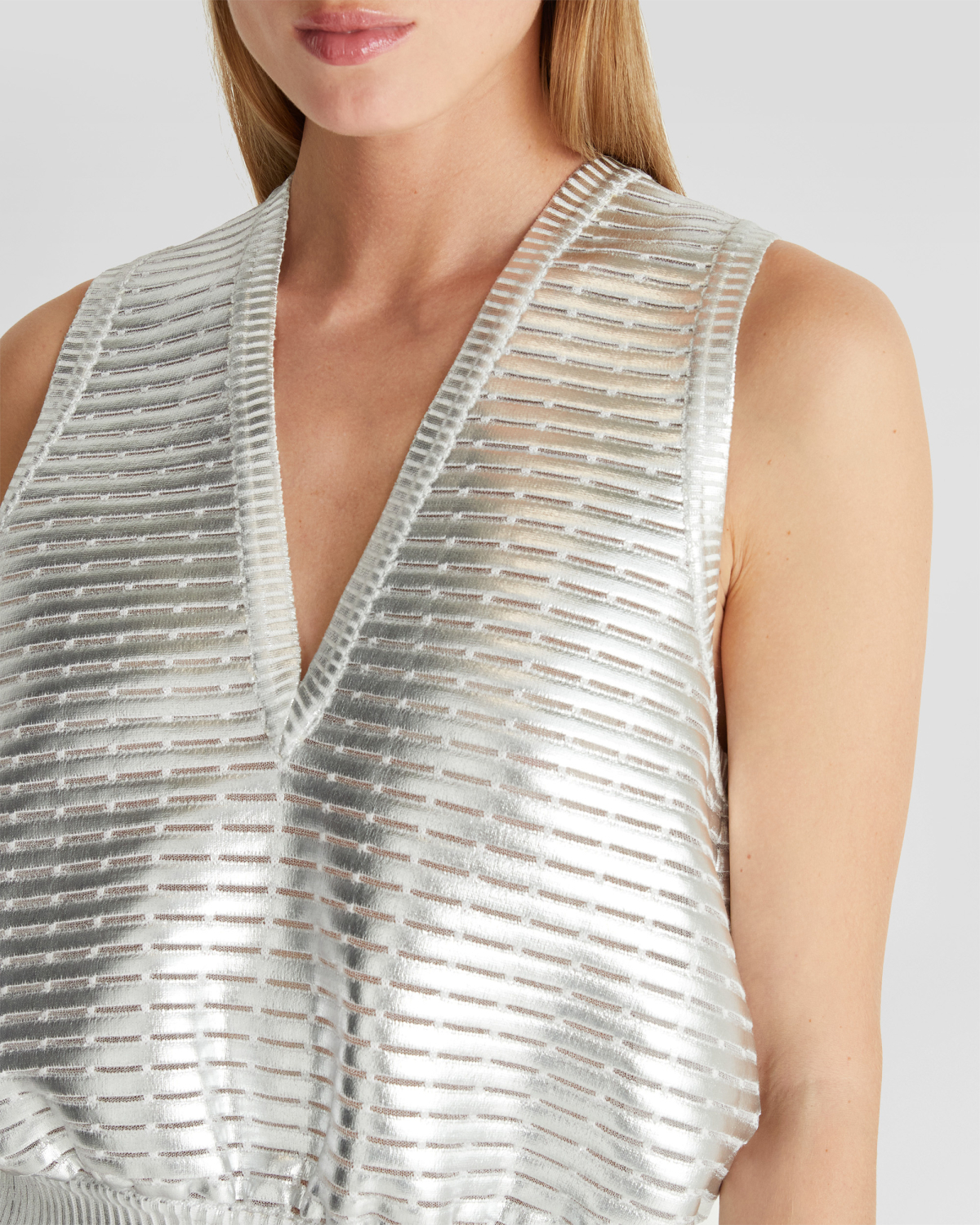 Balloon effect lamè top | | Genny