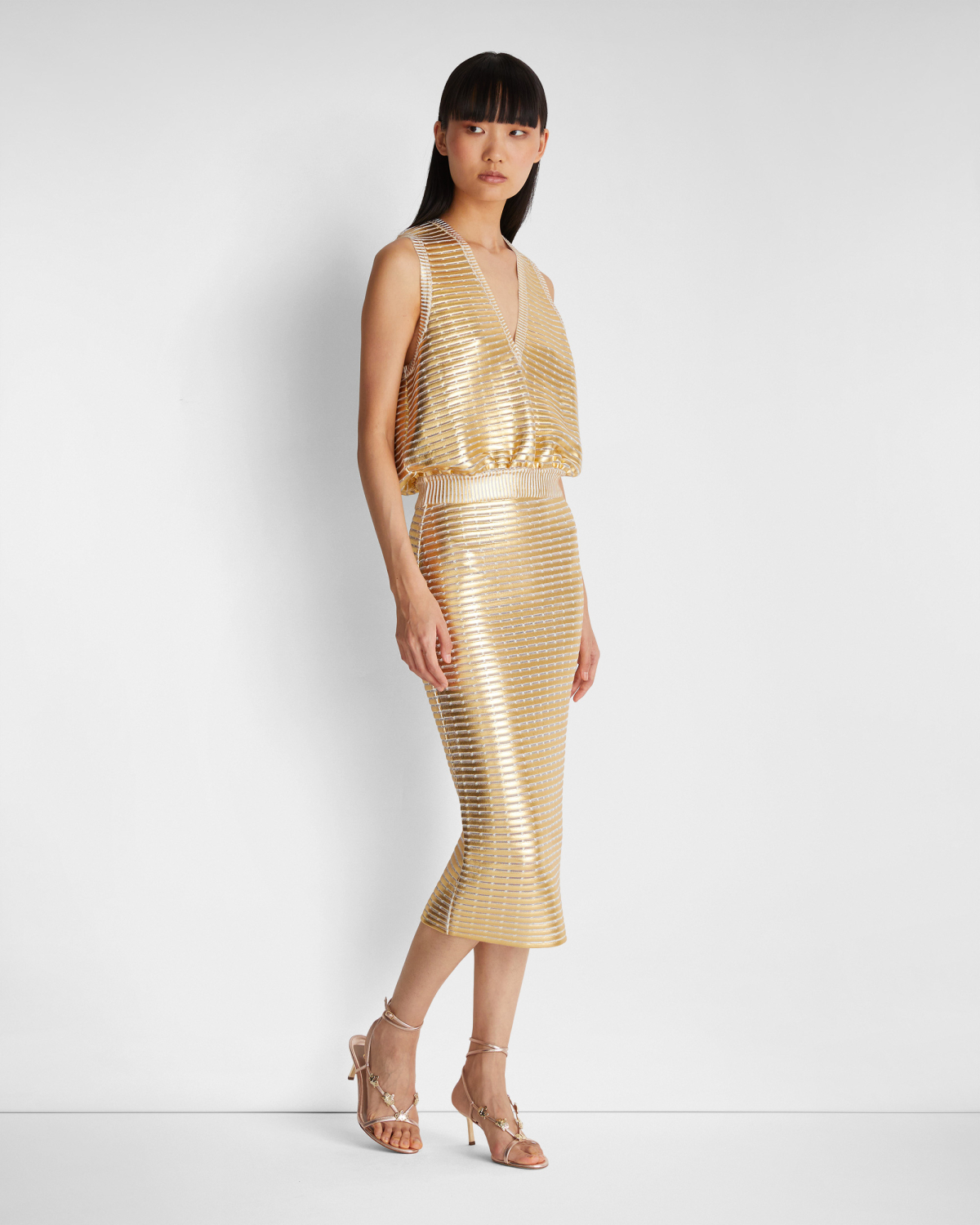 Laminated Midi Skirt | hide_category | Genny