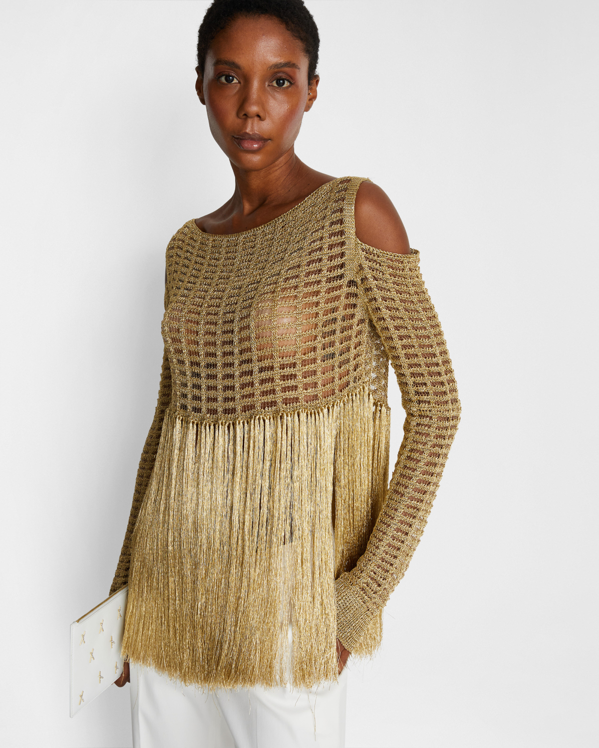 Fringed knit top | | Genny