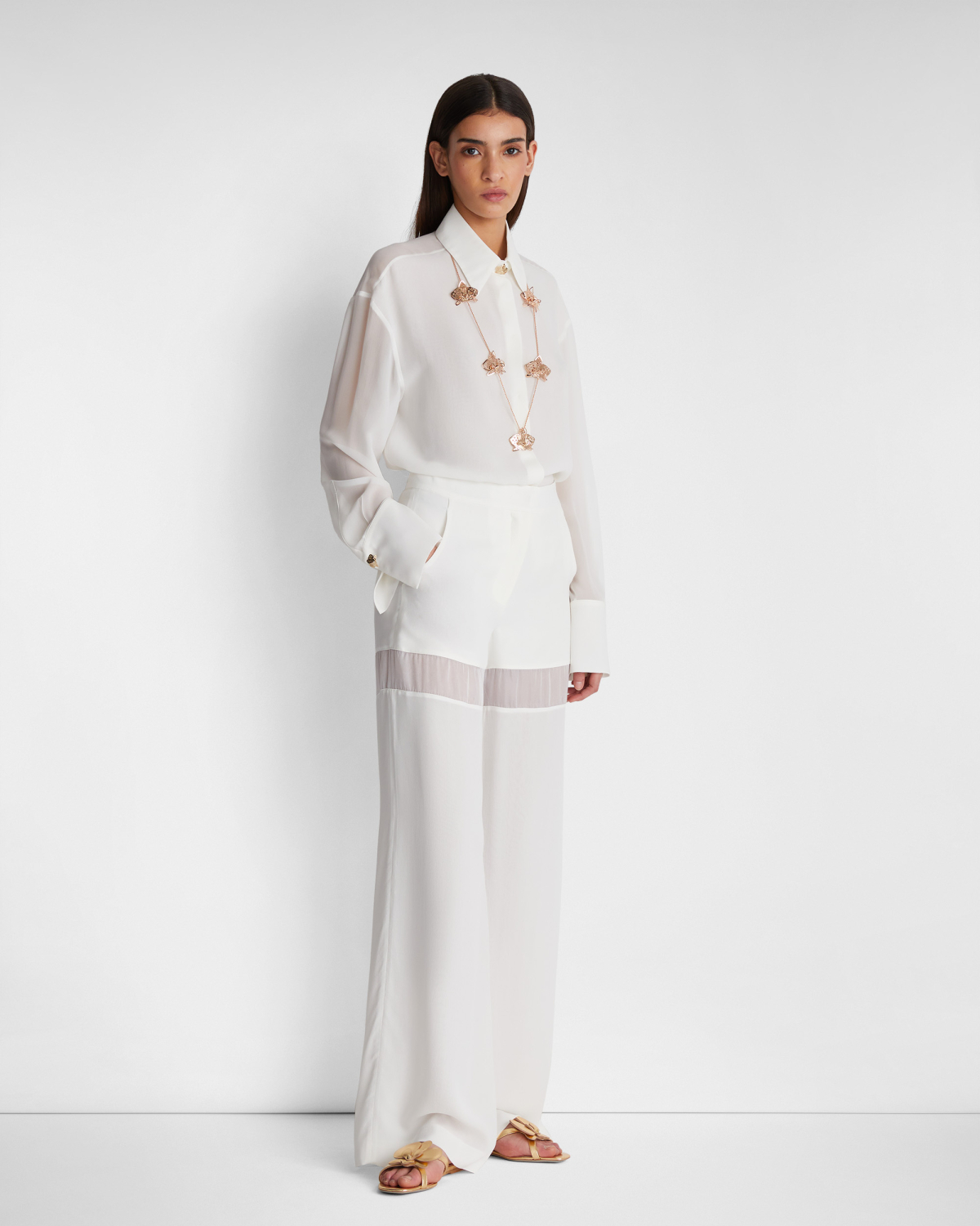 Silk shirt with orchids | hide_category | Genny