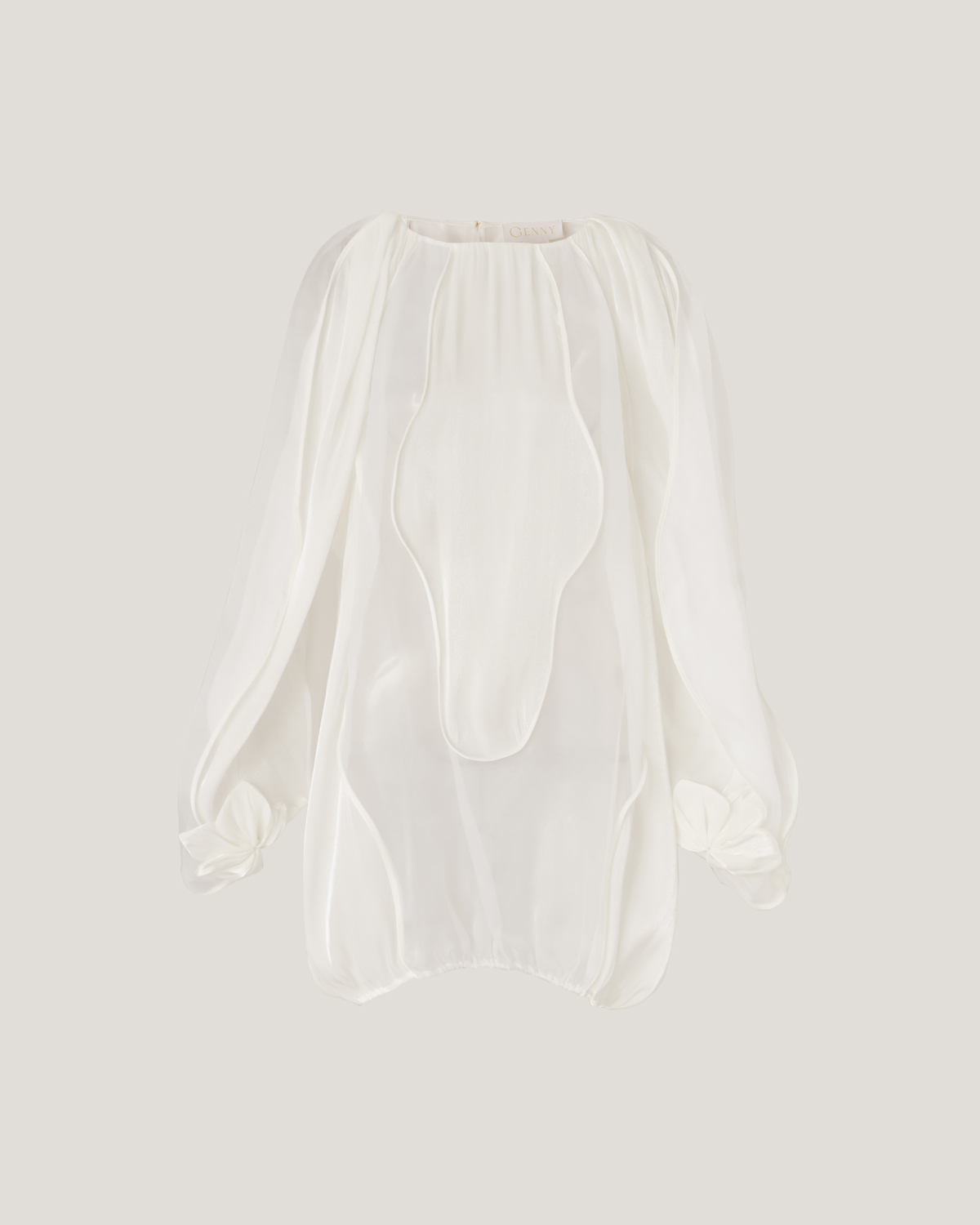 Wide blouse with orchids | | Genny