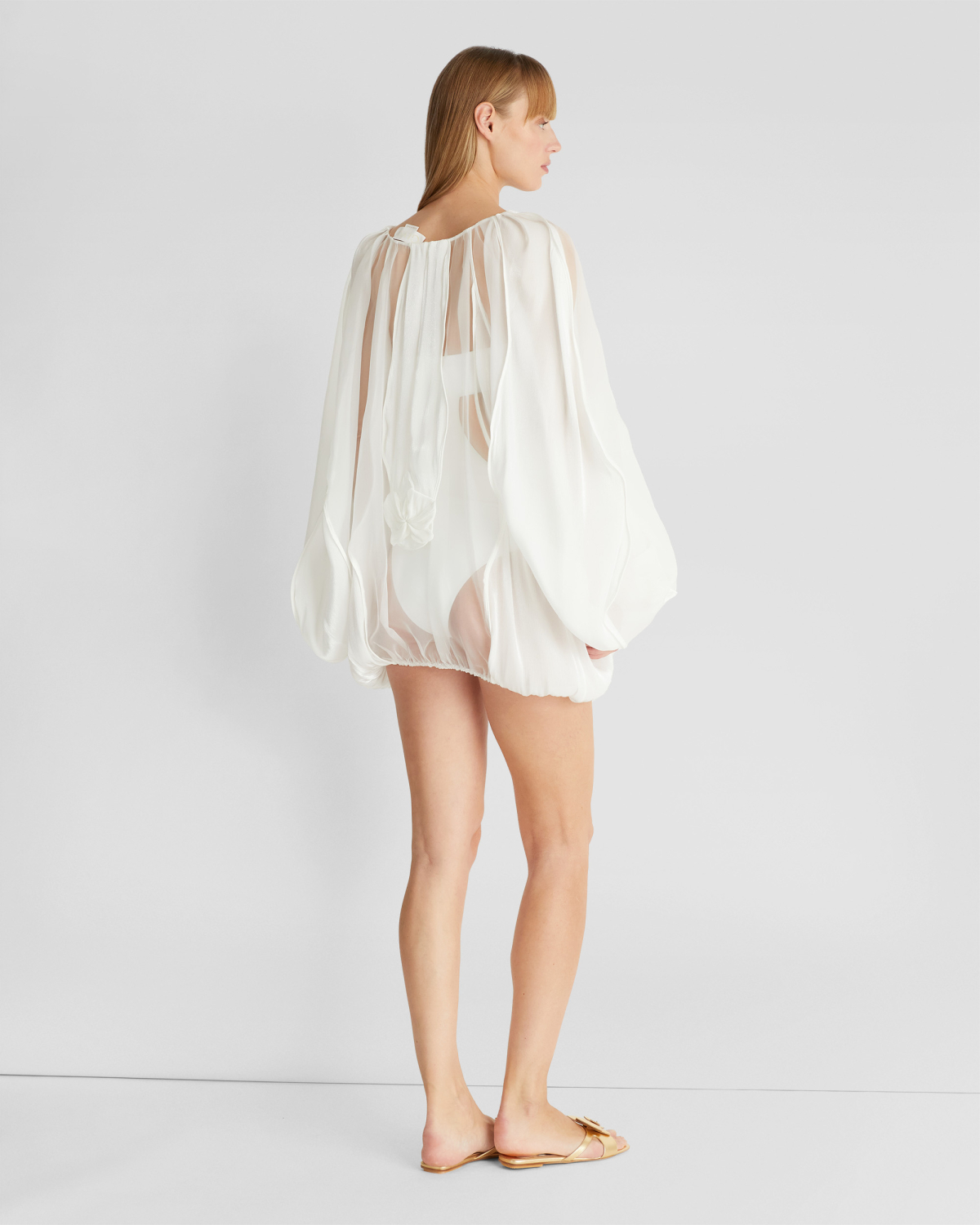 Wide blouse with orchids | | Genny