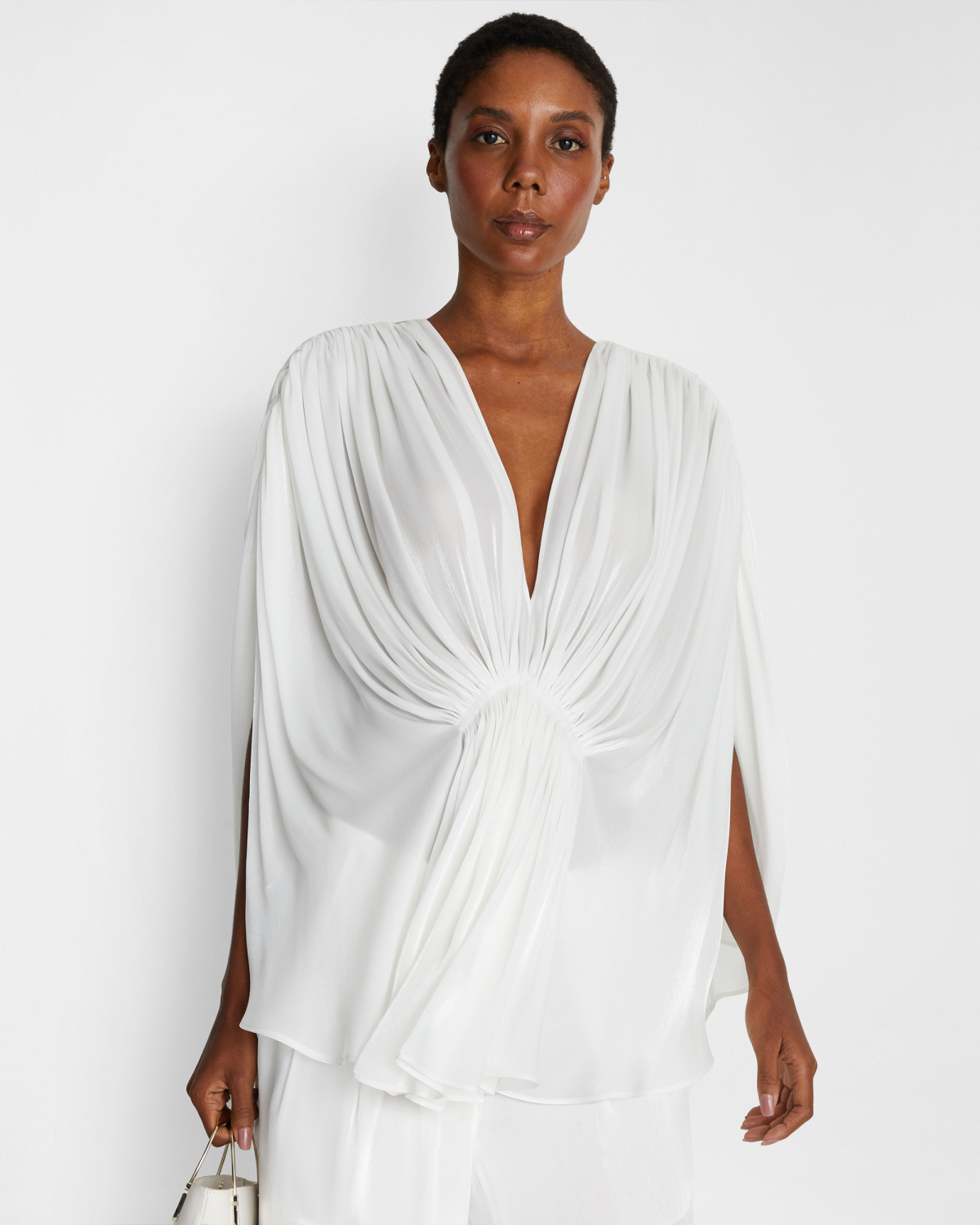 Draped top with raglan sleeves | | Genny