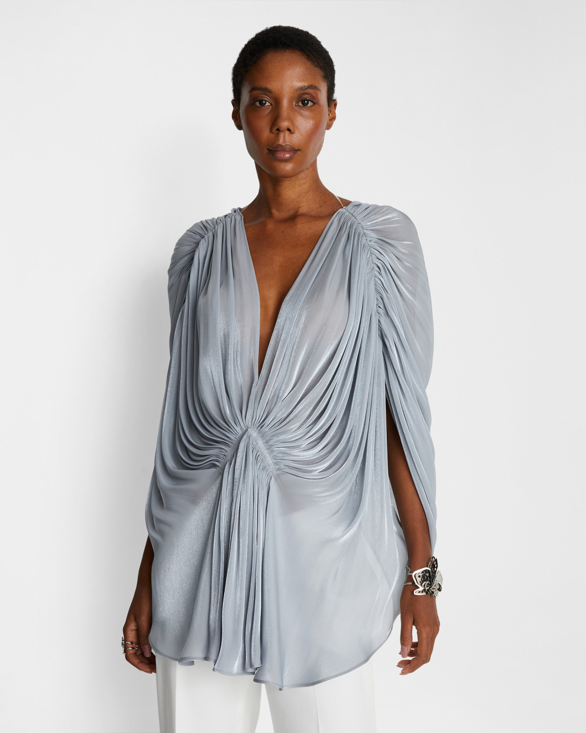 Draped top with raglan sleeves | | Genny