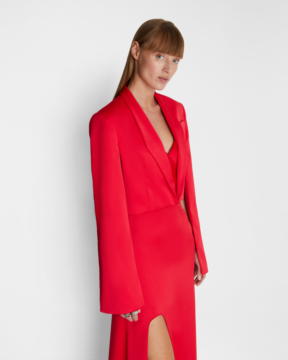 Crop jacket with petal sleeves | | Genny