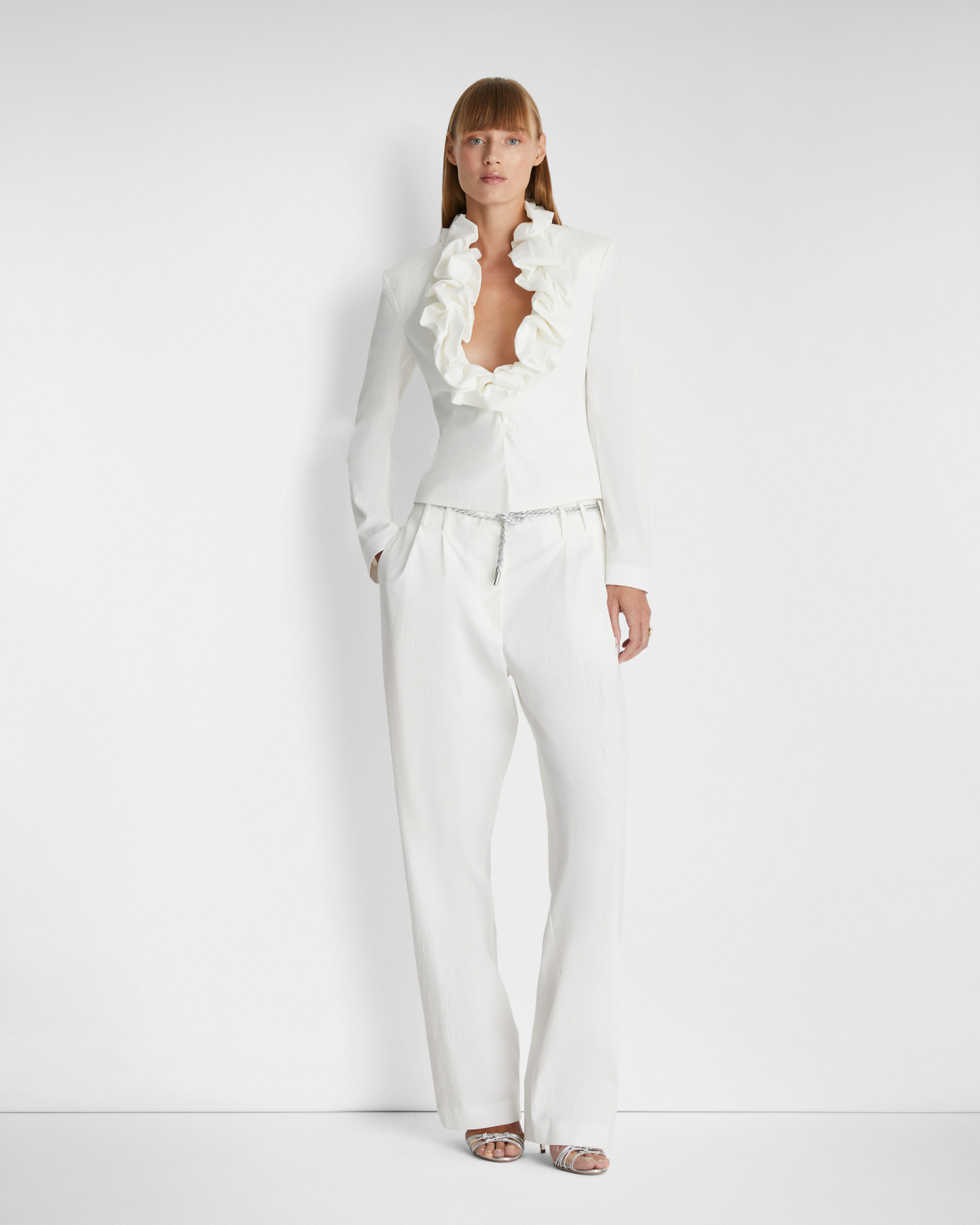 Ruffled collar jacket | | Genny
