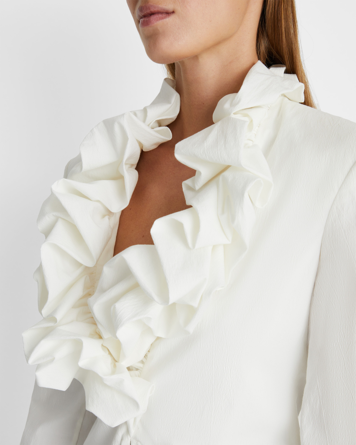 Ruffled collar jacket | | Genny