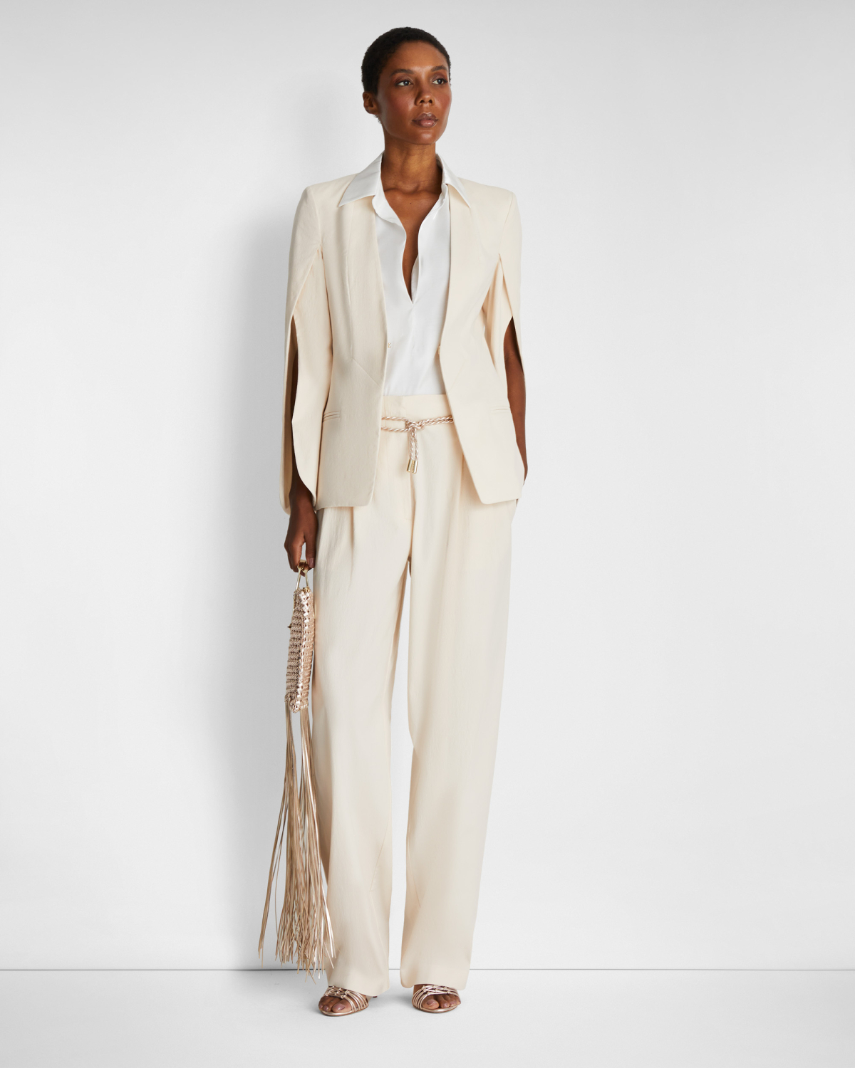 Blazer jacket with open sleeves | | Genny