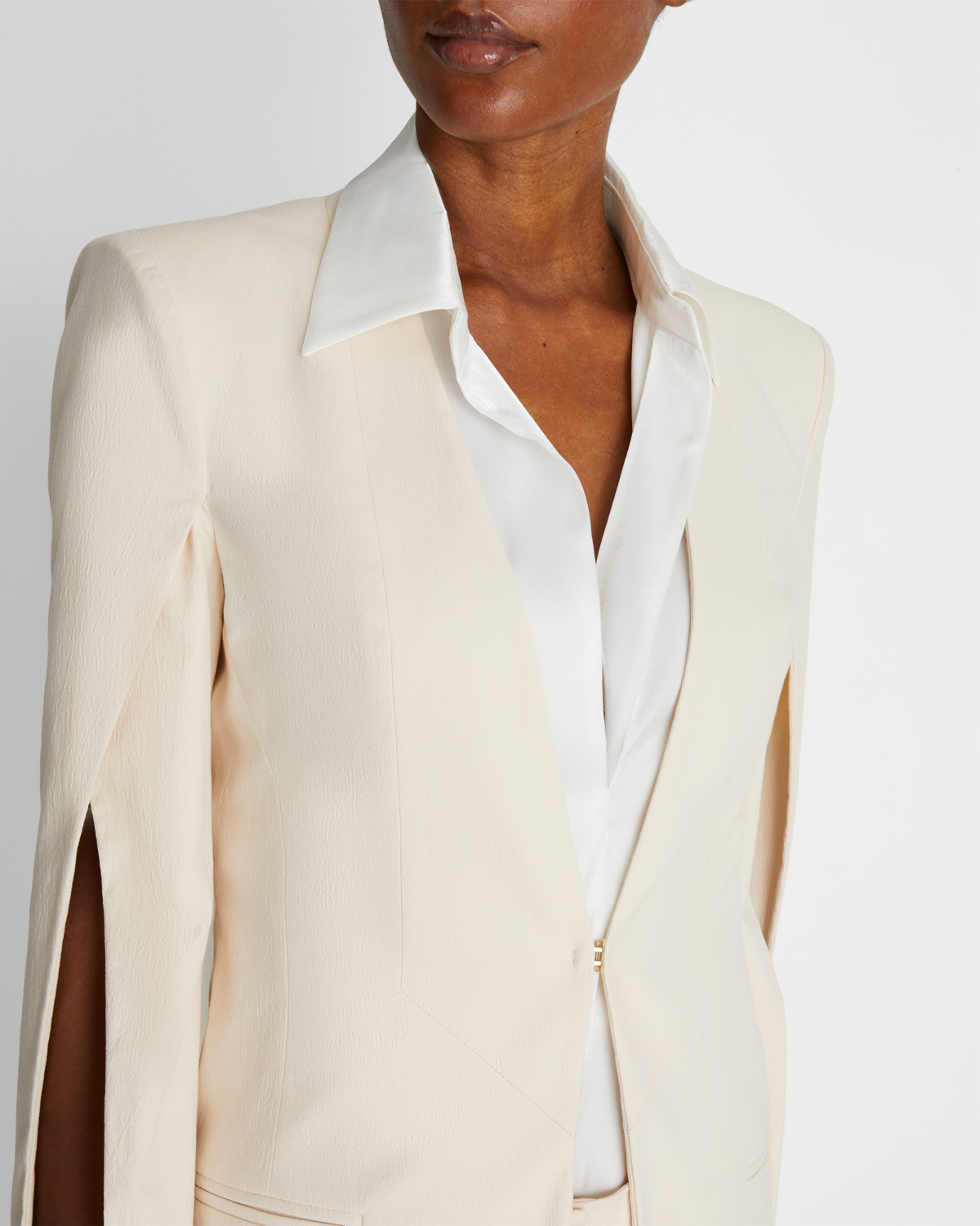 Blazer jacket with open sleeves | | Genny