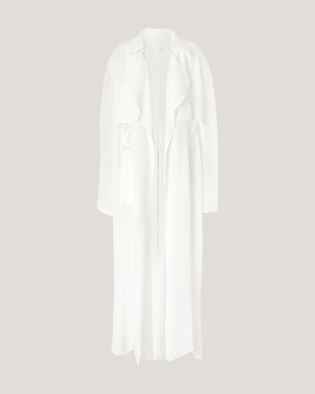 Long silk trench coat | | Genny