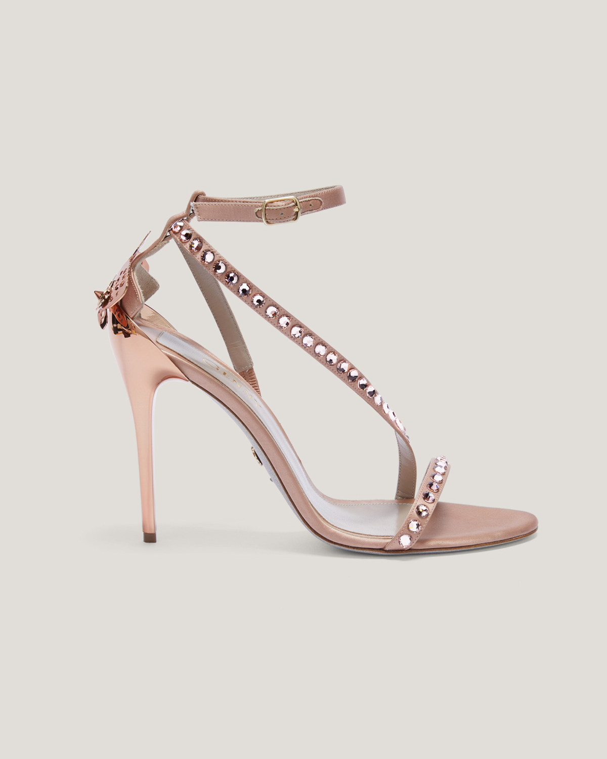 Orchid sandals with rhinestones | | Genny