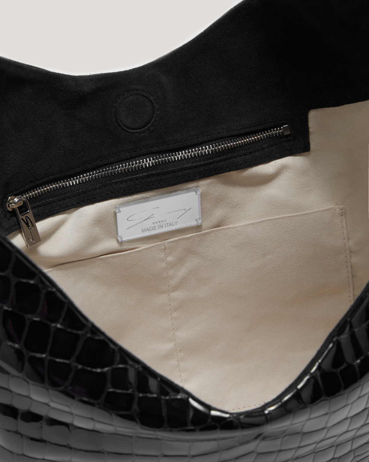Large crocodile leather X bag | Bags, Fall Winter 2025 | Genny