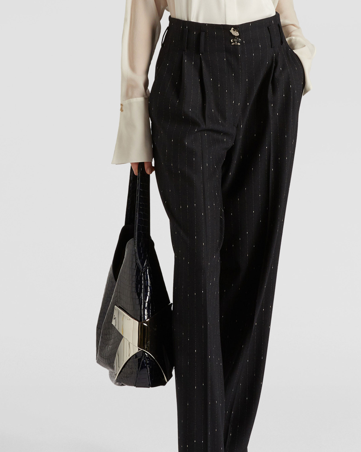 Large crocodile leather X bag | Bags, Fall Winter 2025 | Genny