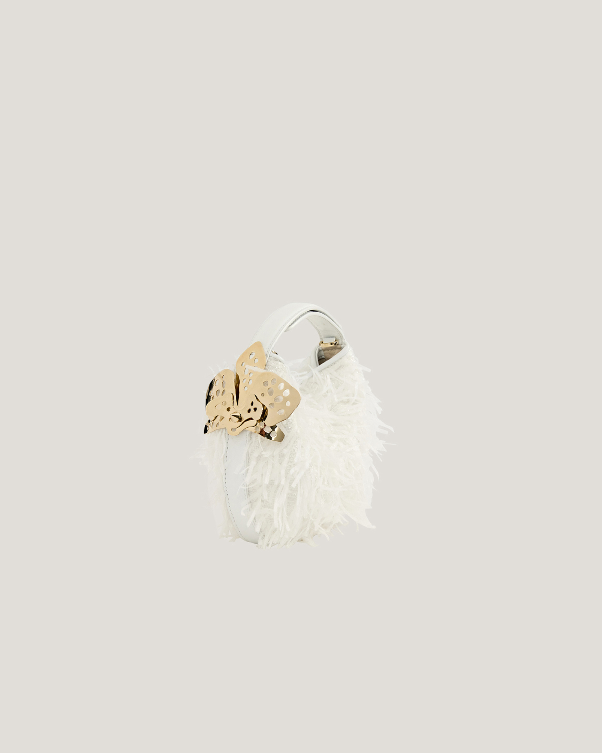 Mini Fortune bag with feather effect | Bags, Fortune Bag, Fall Winter 2025, Ceremony Bags, Highlights | Genny