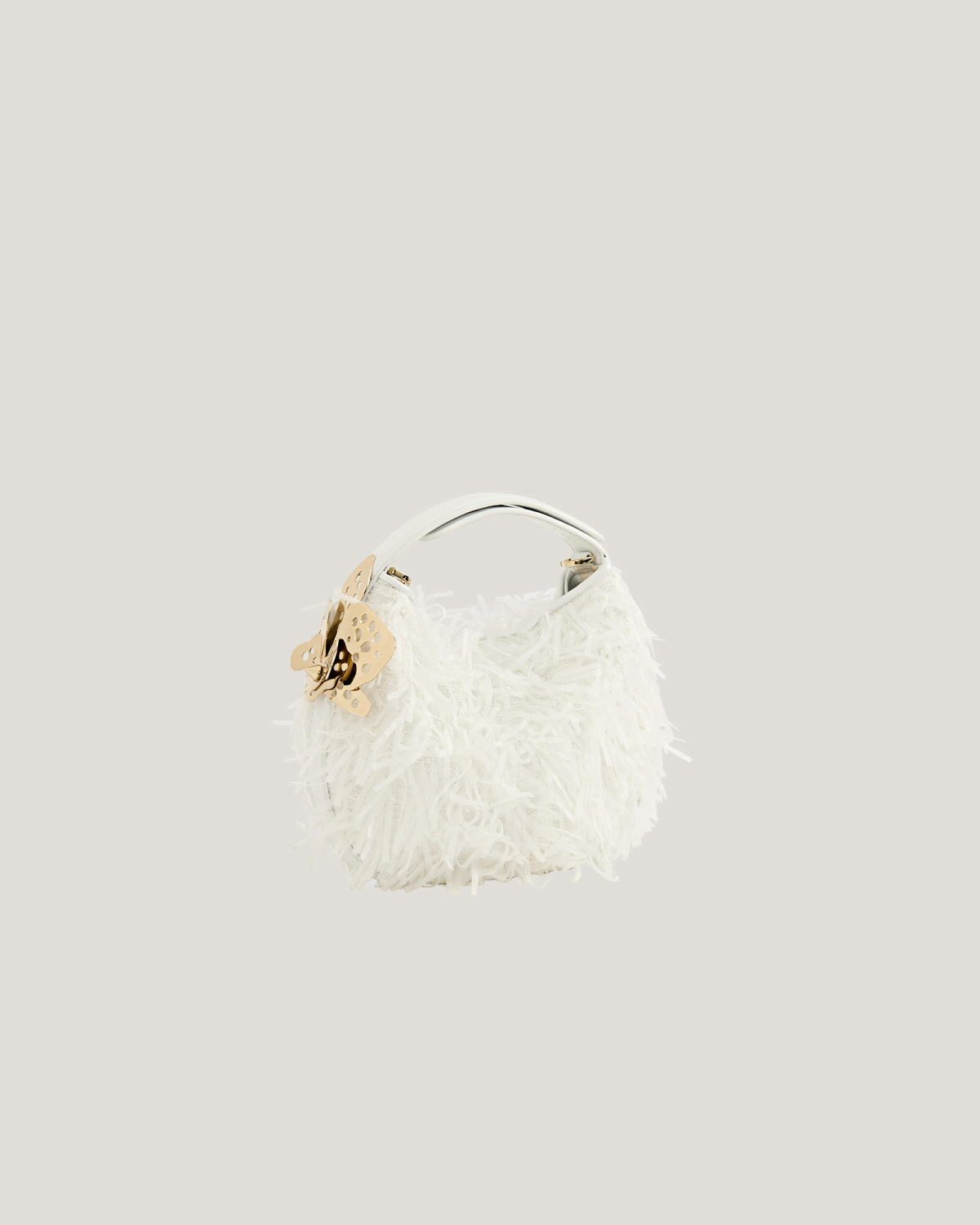 Mini Fortune bag with feather effect | Bags, Fortune Bag, Fall Winter 2025, Ceremony Bags, Highlights | Genny