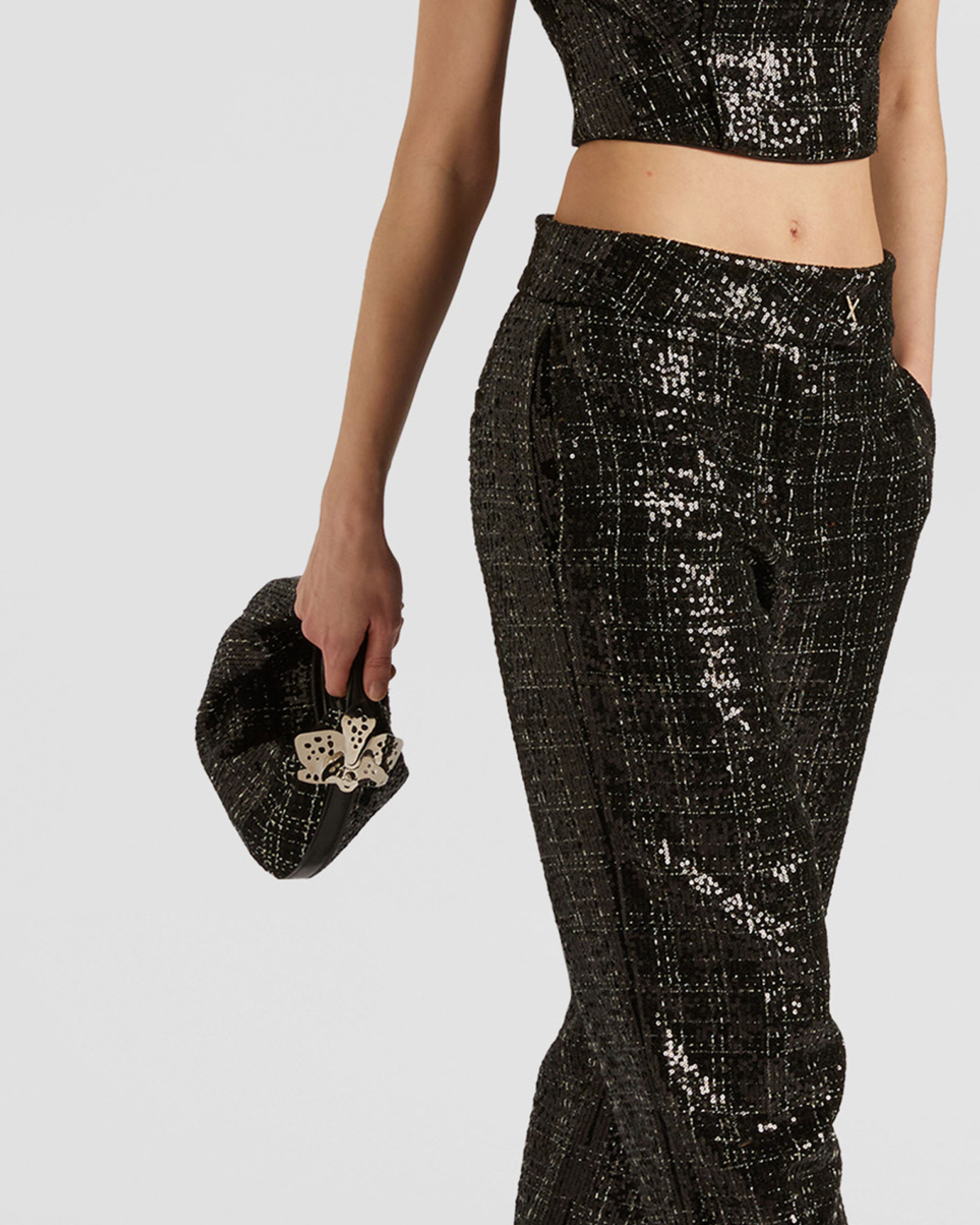 Tweed Fortune bag with sequins | Bags, Fortune Bag, Fall Winter 2025, Ceremony Bags, Highlights | Genny