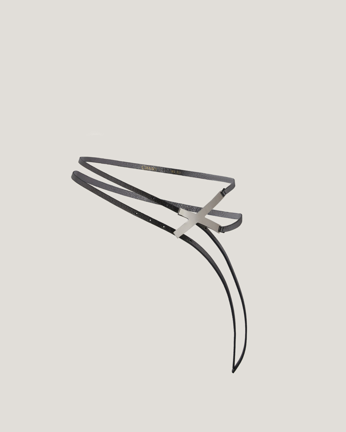 Asymmetrical belt with X buckle | Belts, Fall Winter 2025, Accessories | Genny