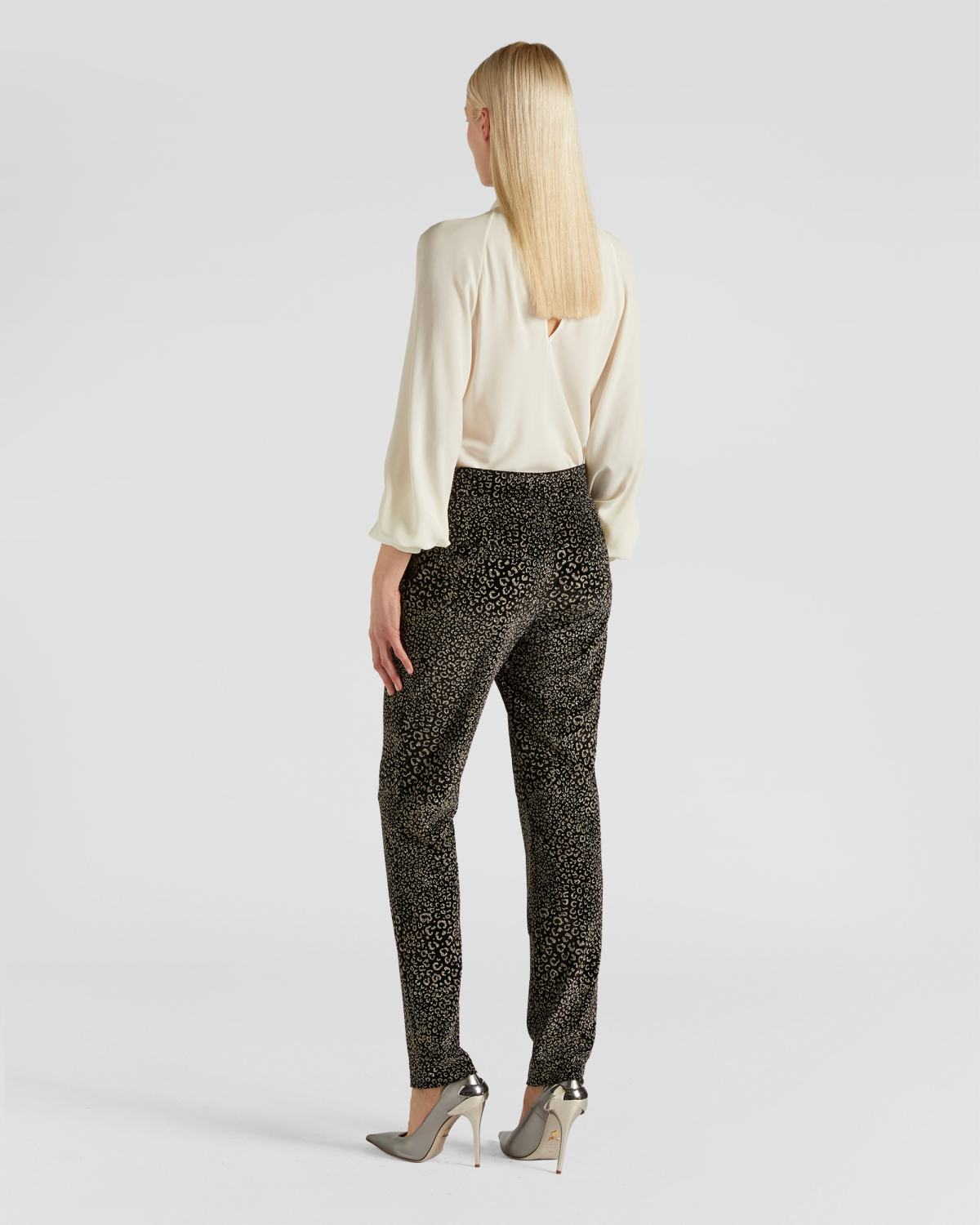 Glitter animalier velvet pants | Fall Winter 2025 | Genny