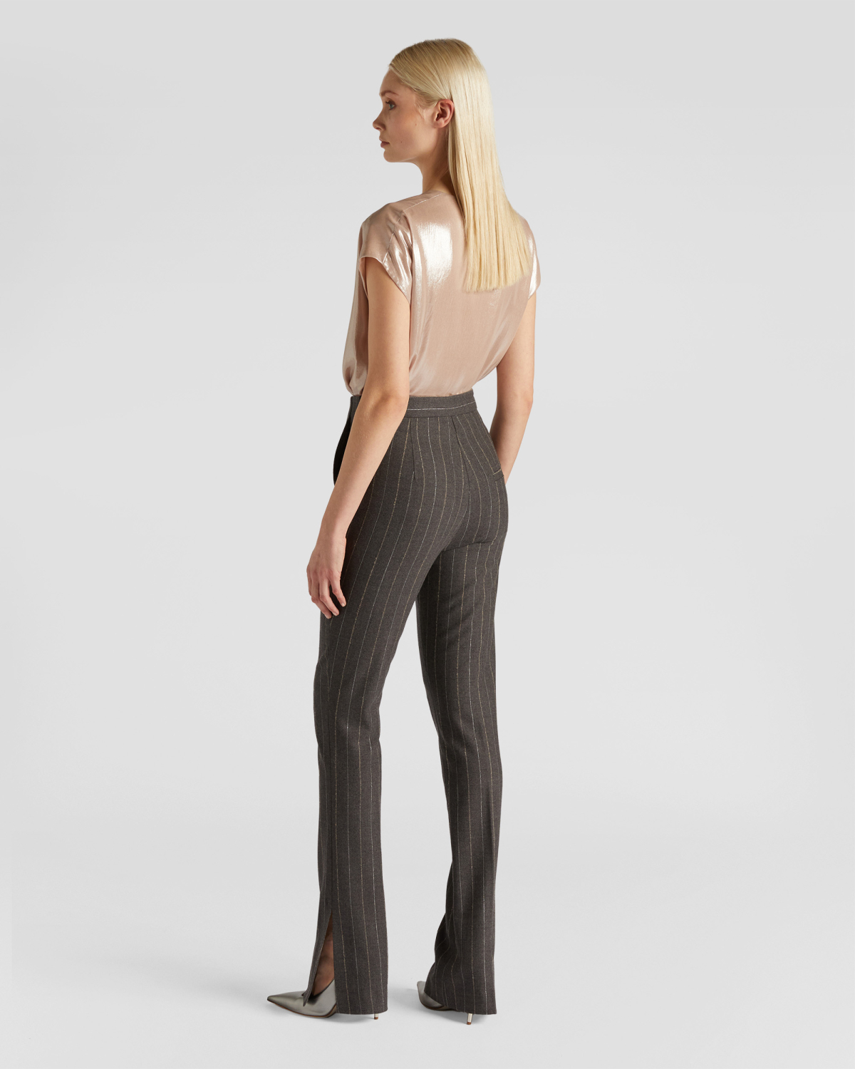 Pinstripe wool wide-leg pants | Fall Winter 2025 | Genny