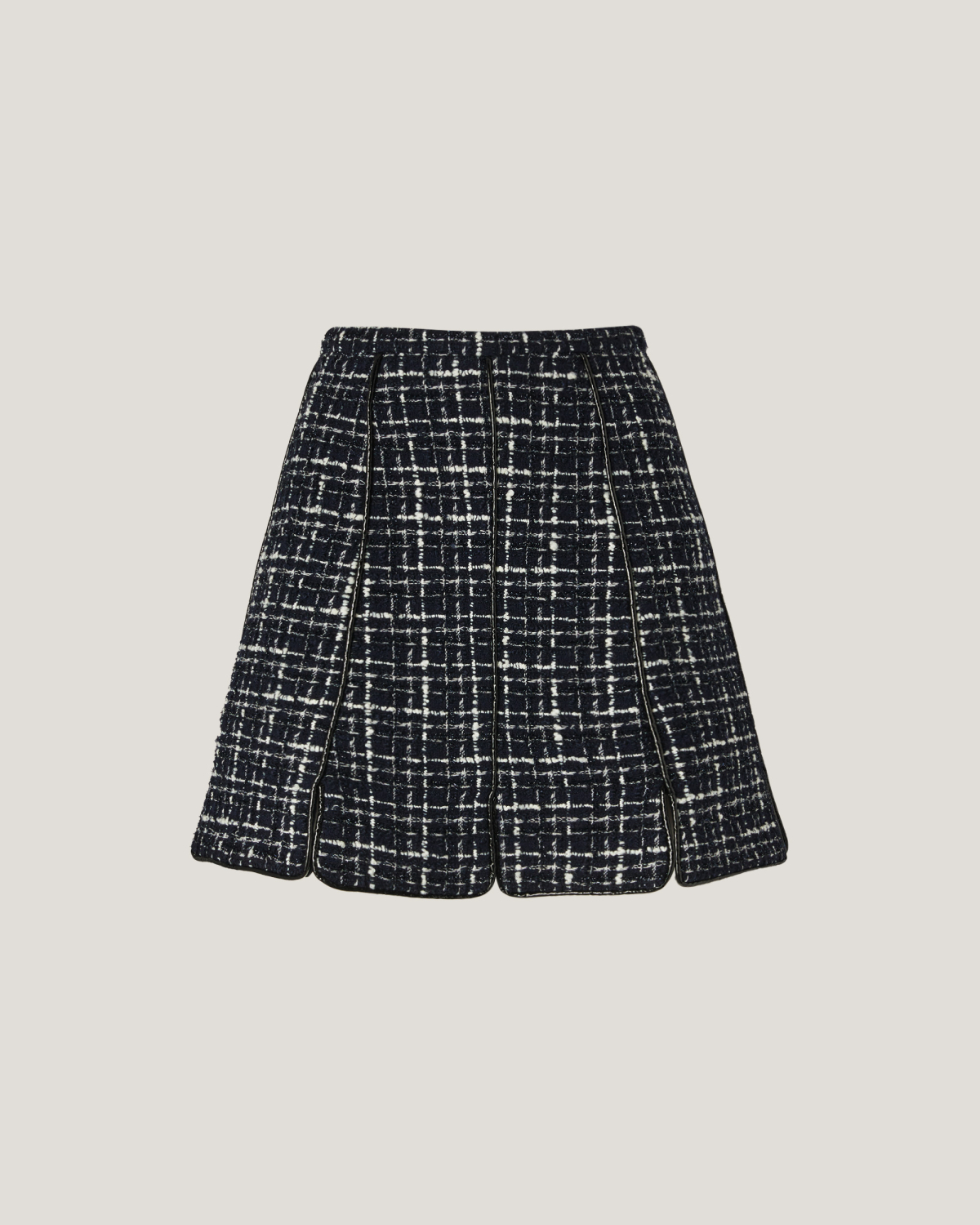Laminated tweed wool mini skirt | Fall Winter 2025 | Genny