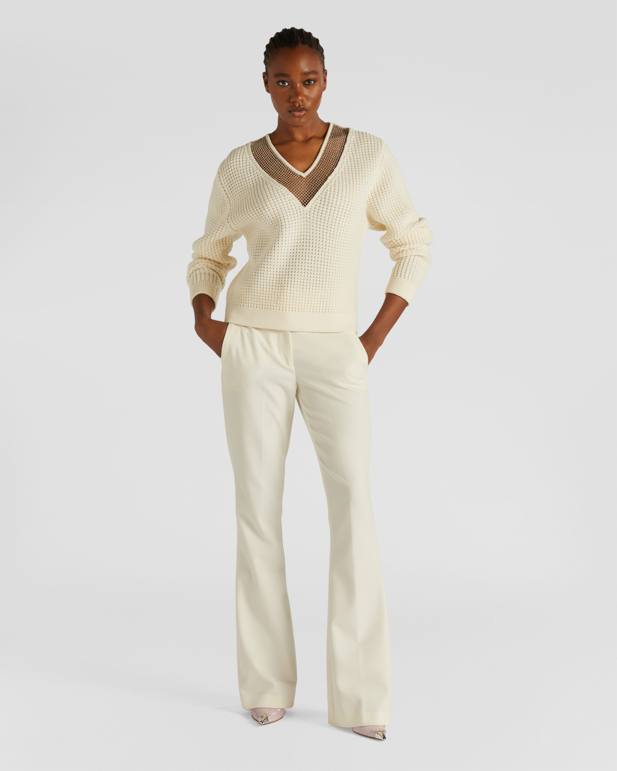 Sweater with rhinestone neckline | Sweaters, Sweaters, Fall Winter 2025, Strass | Genny