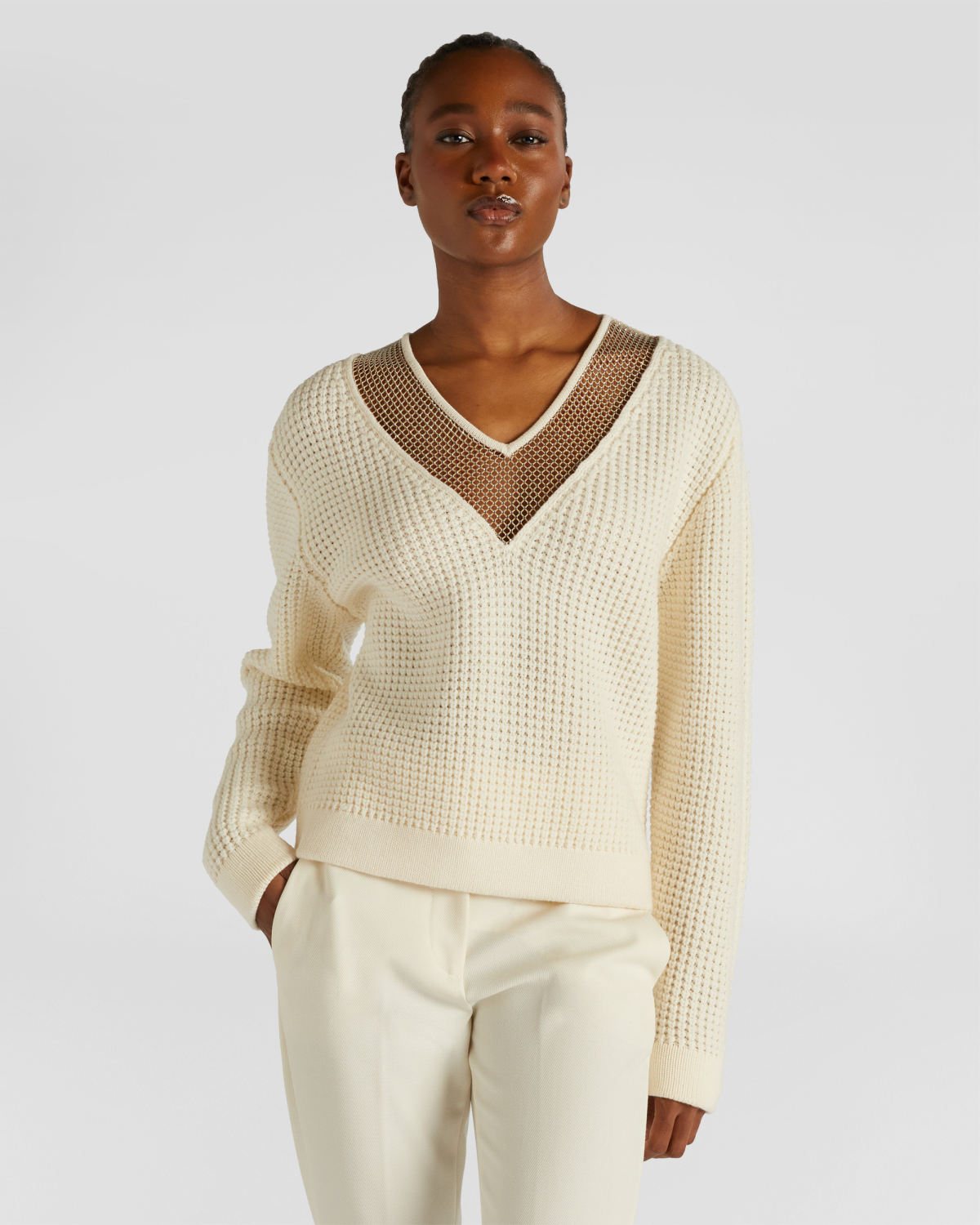 Sweater with rhinestone neckline | Sweaters, Sweaters, Fall Winter 2025, Strass | Genny