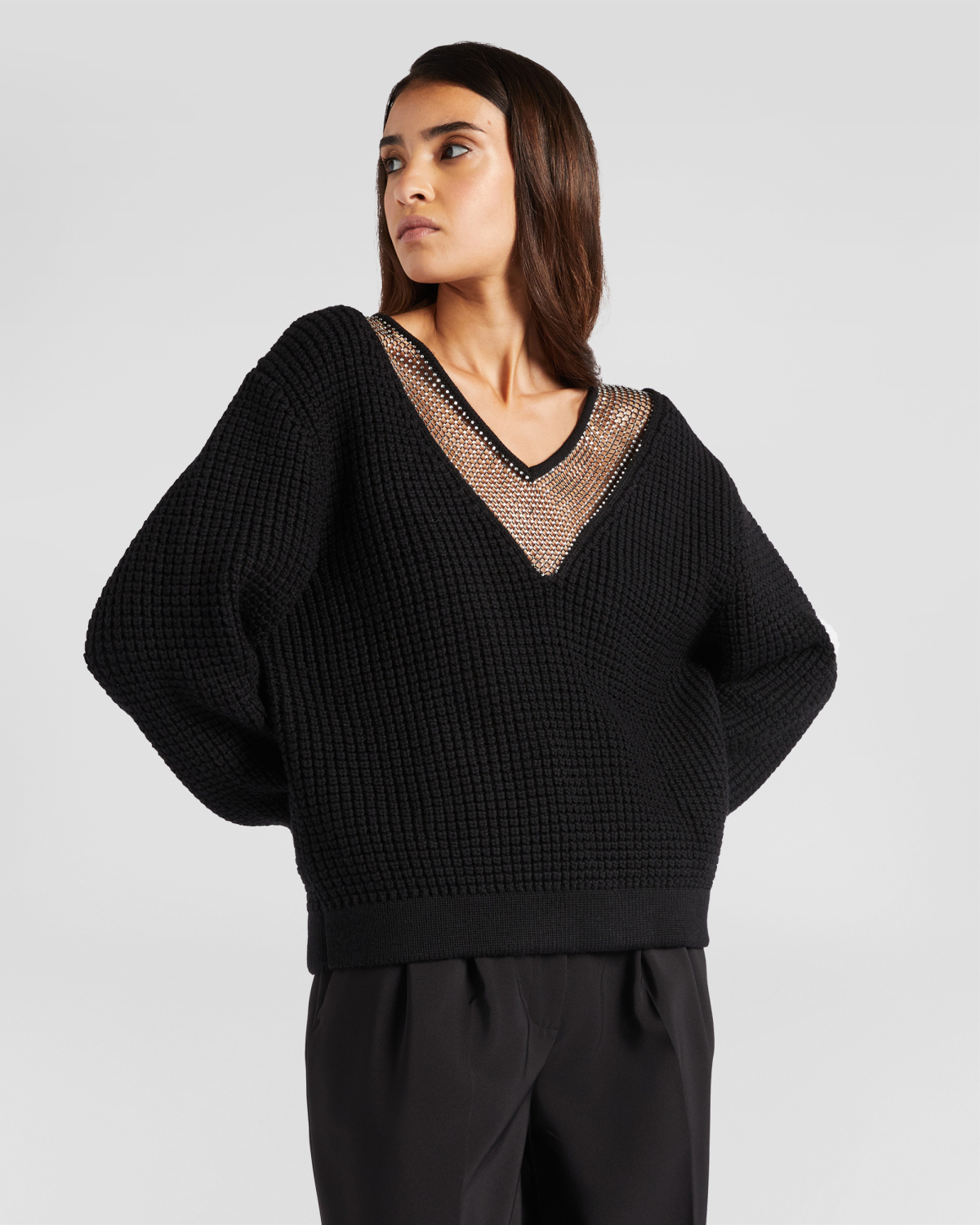 Sweater with rhinestone neckline | Sweaters, Fall Winter 2025, Strass | Genny