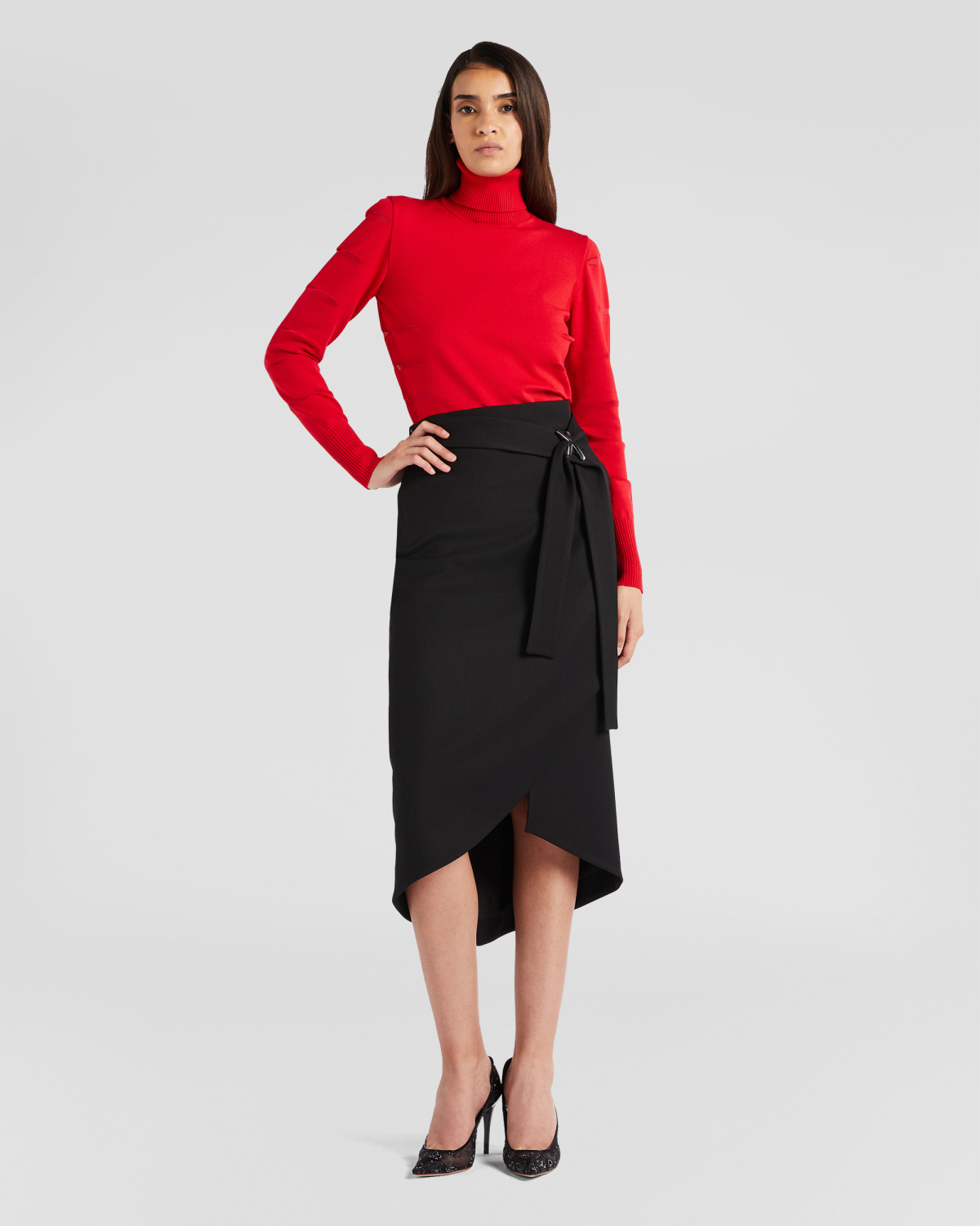 Sweater with High Neck and Sheer Details | Sweaters, Sweaters, Fall Winter 2025 | Genny