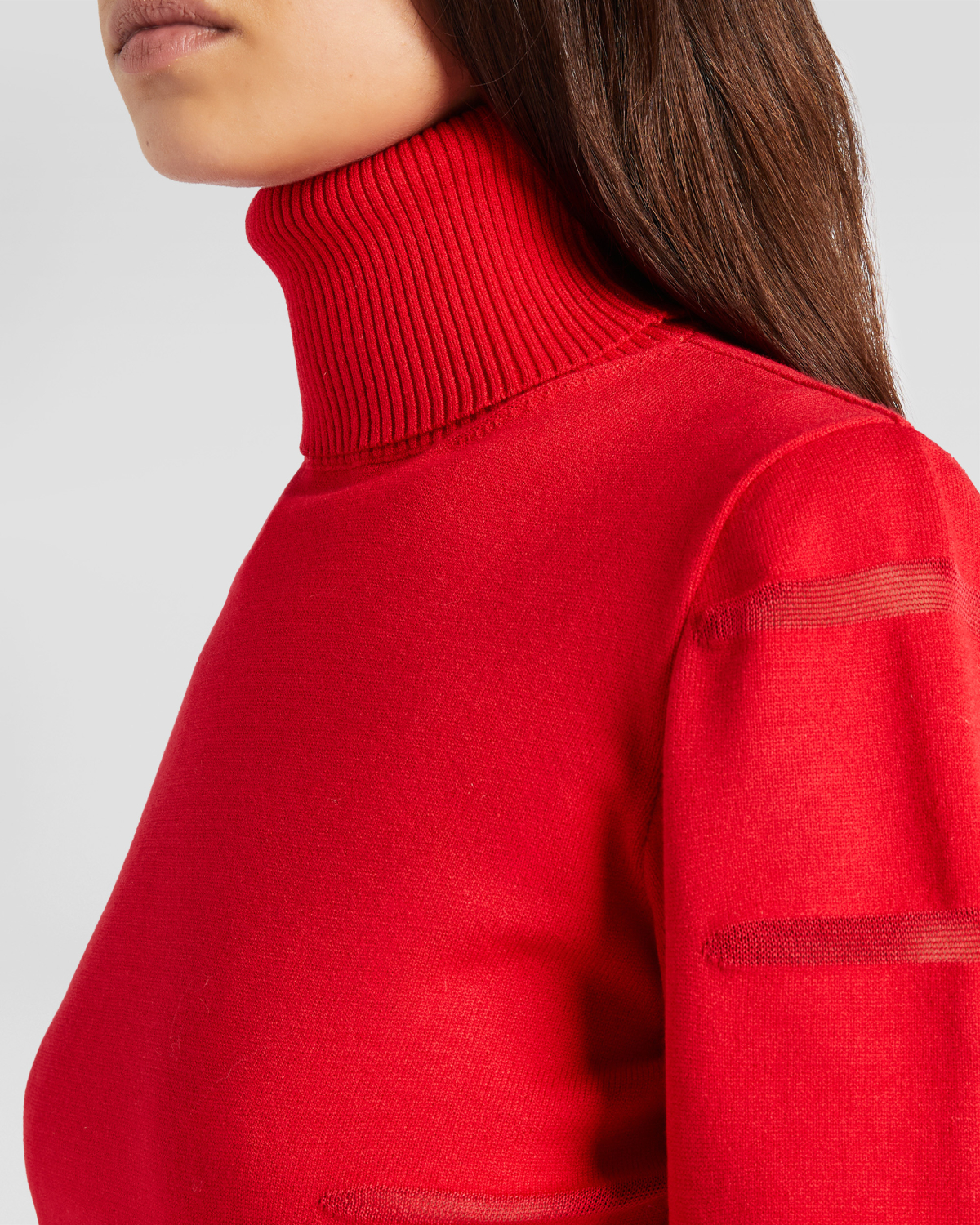 Sweater with High Neck and Sheer Details | Sweaters, Sweaters, Fall Winter 2025 | Genny