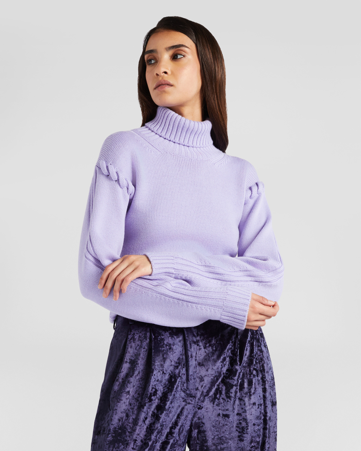 Wool turtleneck with tubular stitching | Sweaters, Sweaters, Fall Winter 2025 | Genny