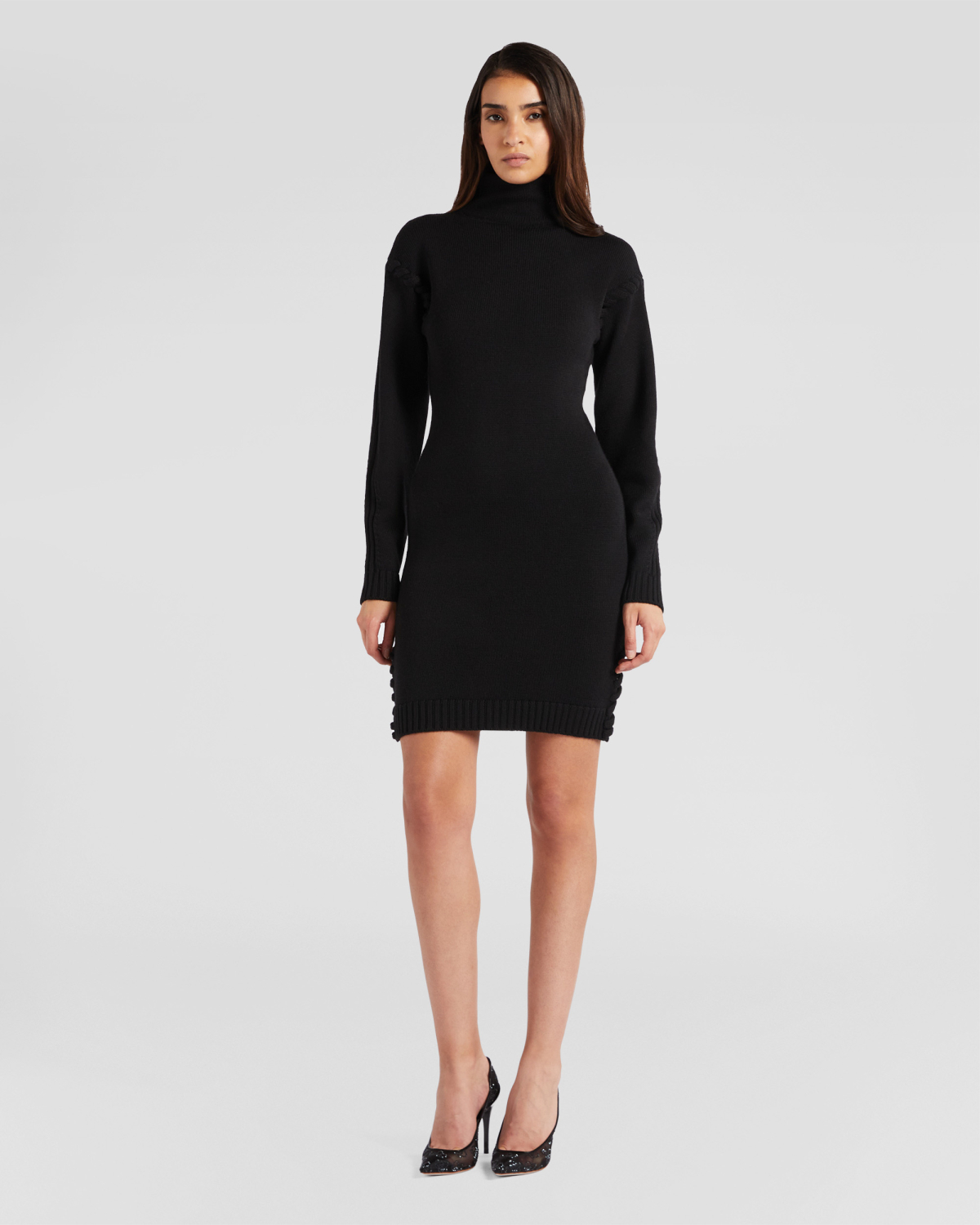 Wool dress with tubular stitching | Knitted dresses, Sweaters, Dresses, Fall Winter 2025 | Genny
