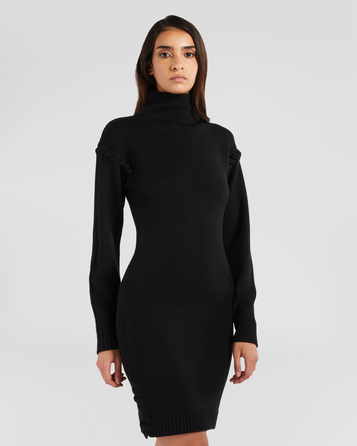Wool dress with tubular stitching | Knitted dresses, Sweaters, Dresses, Fall Winter 2025 | Genny