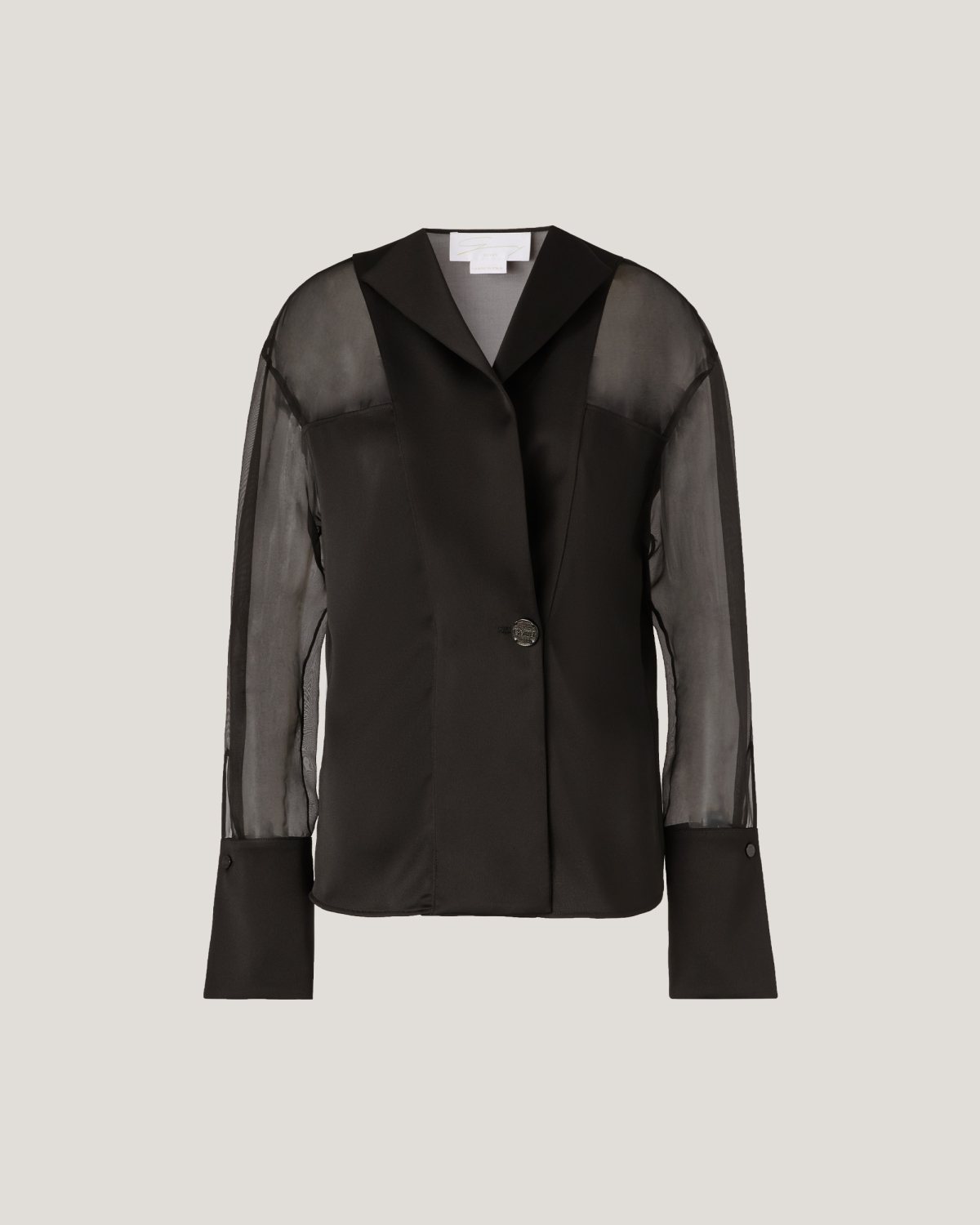 Sheer silk-blend shirt | Fall Winter 2025 | Genny