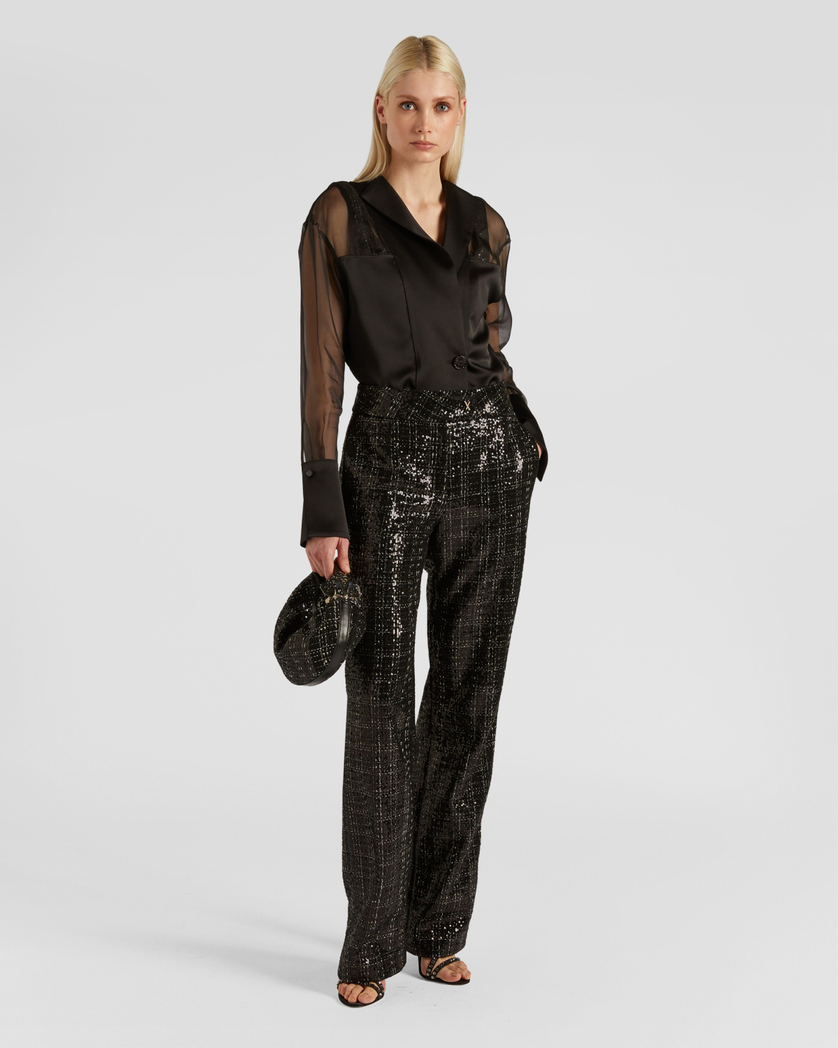 Sheer silk-blend shirt | Fall Winter 2025 | Genny