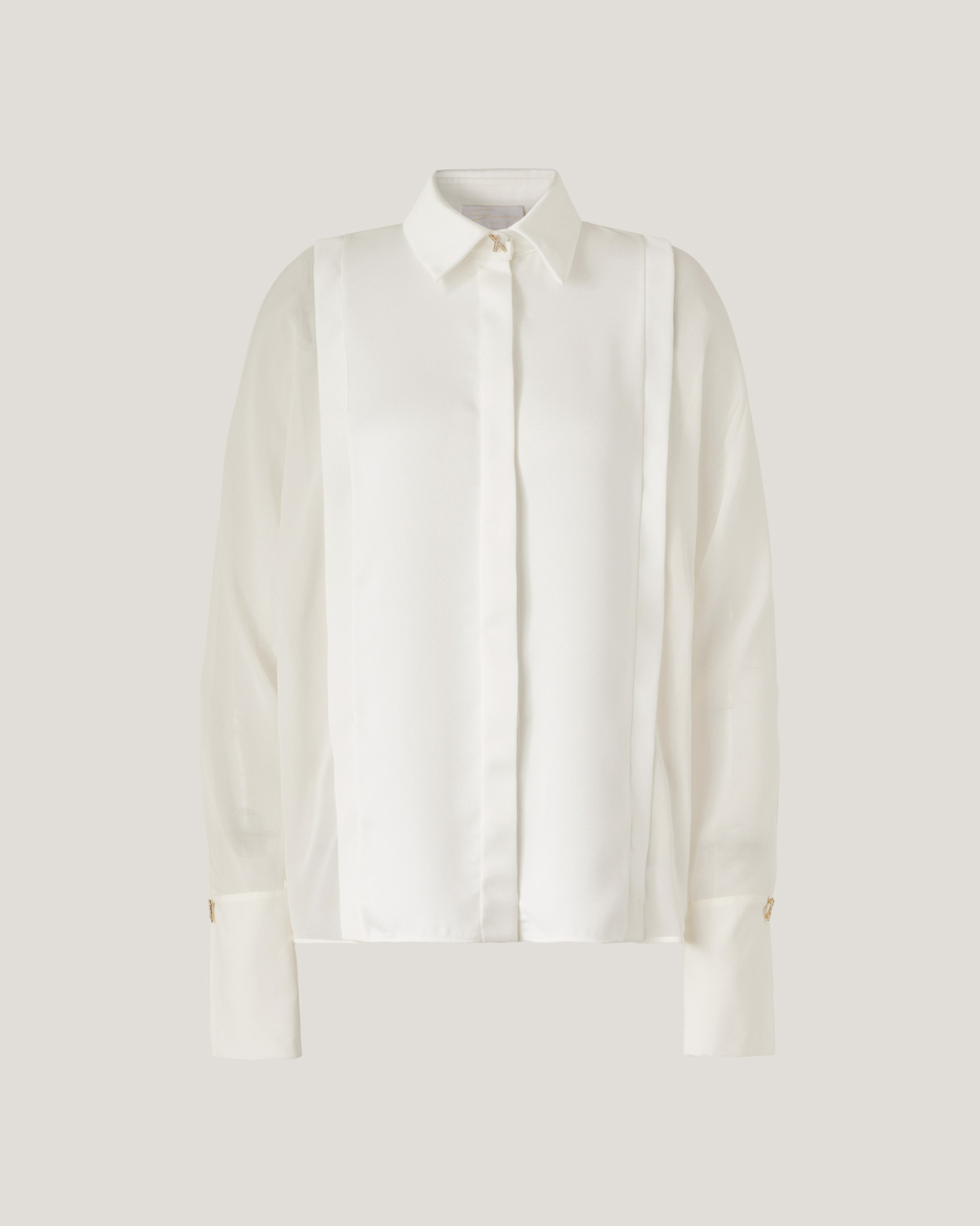 Silk shirt with sheer sleeves | Fall Winter 2025 | Genny
